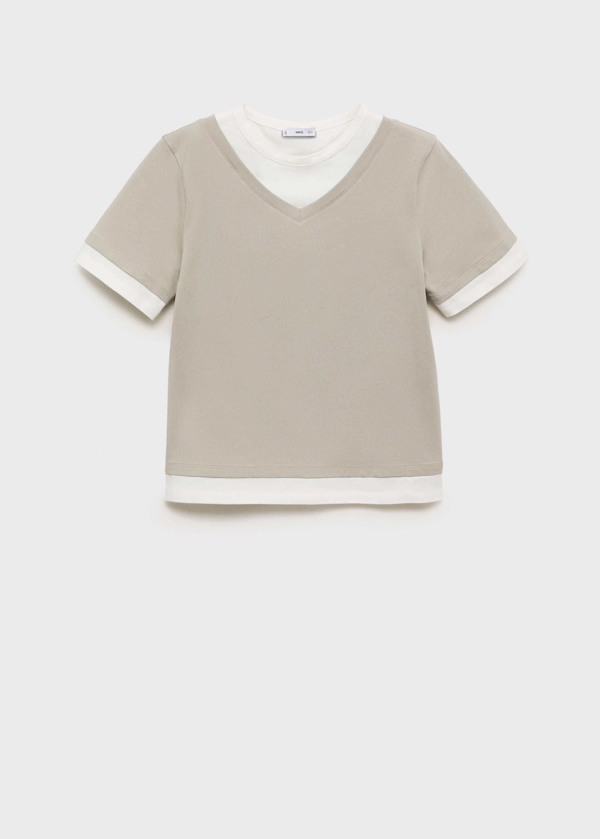 T-shirt combiné coton - Article sans modèle