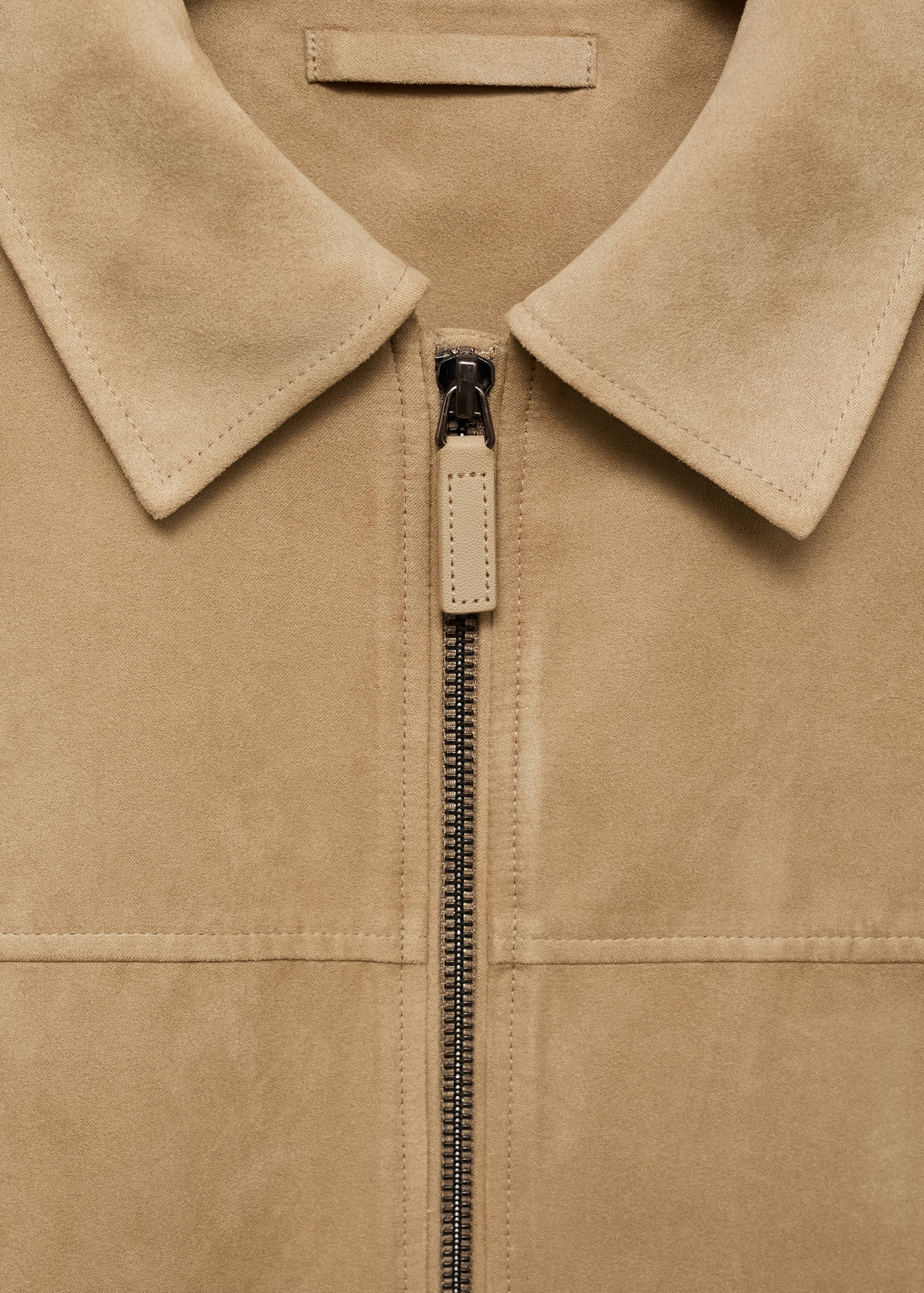 Suede-effect jacket with zip - Details of the article 8