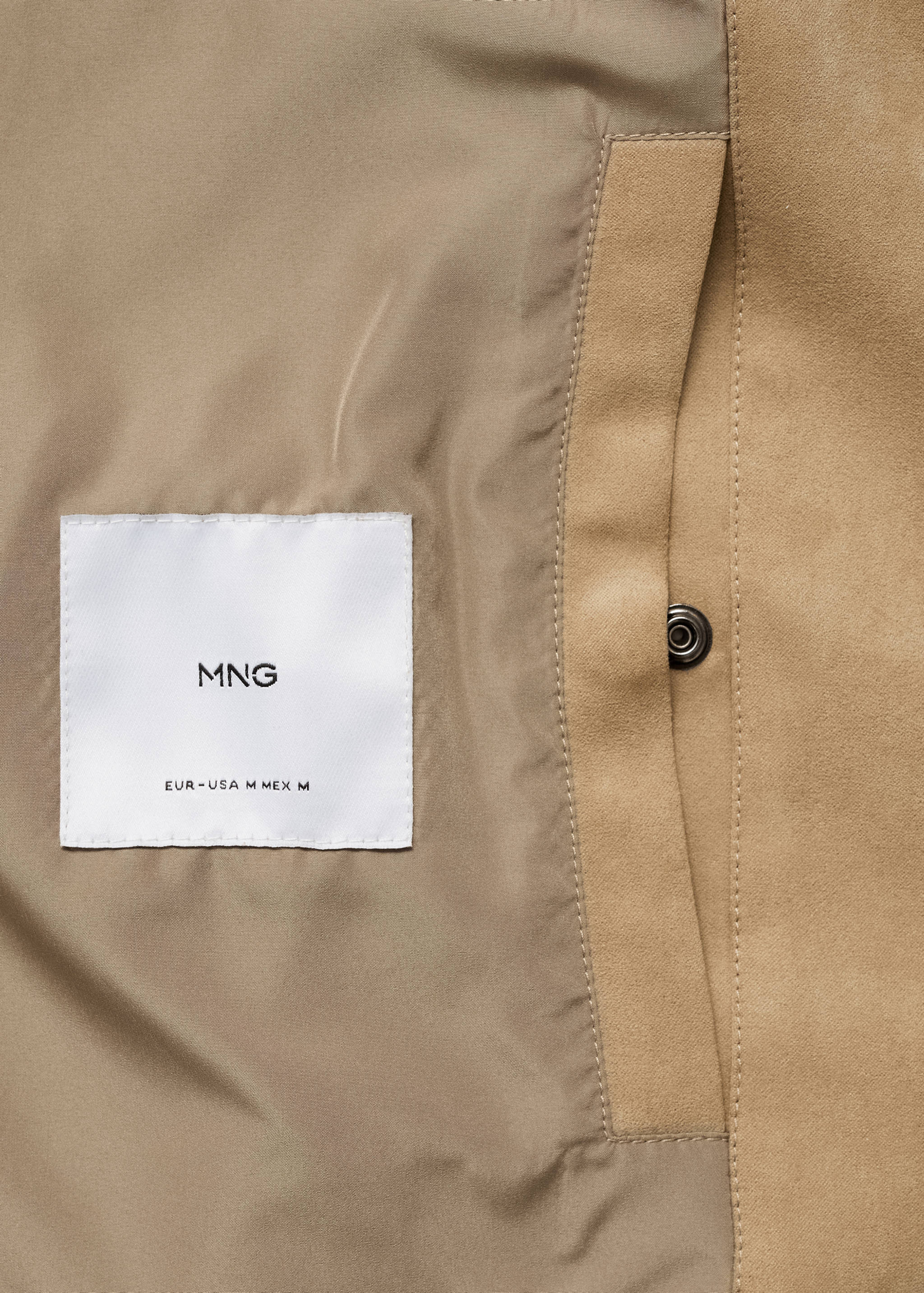 Suede-effect jacket with zip - Details of the article 0