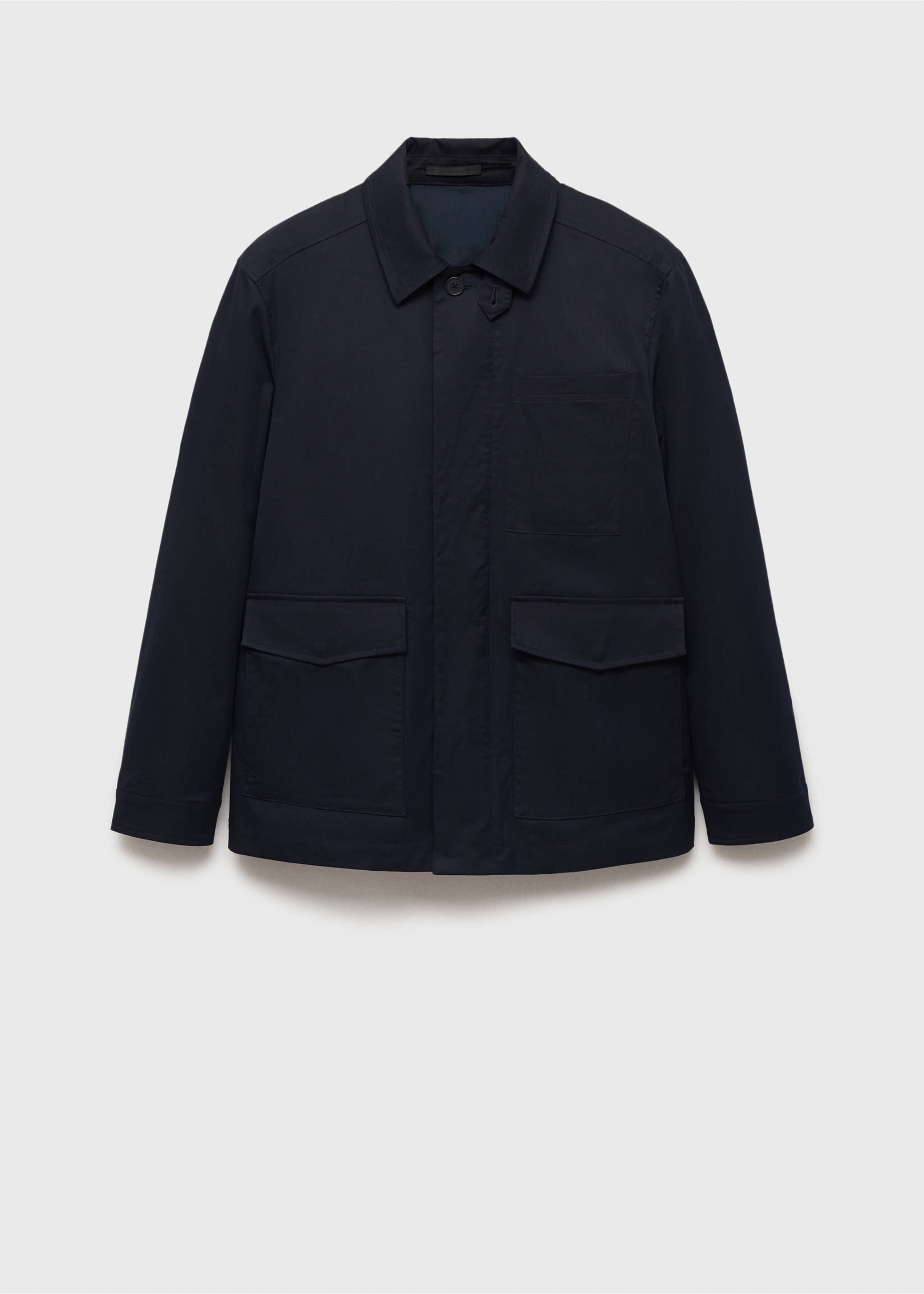 Veste coton résistante à l’eau - Article sans modèle, Bleu nuit. Ref: 87025918-00.