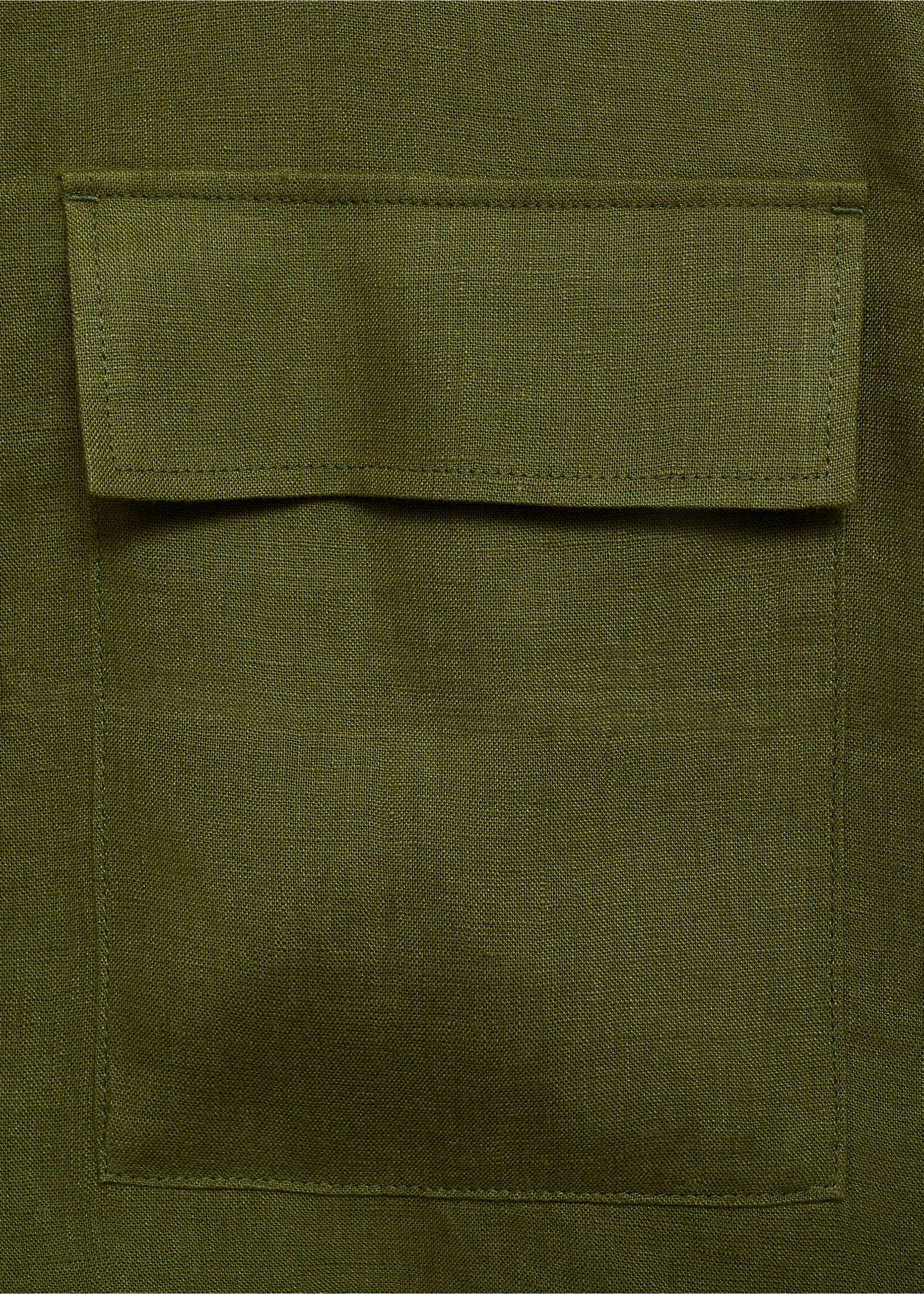Veste 100 % lin poches - Détail de l'article 0, Vert. Ref: 87025919-00.