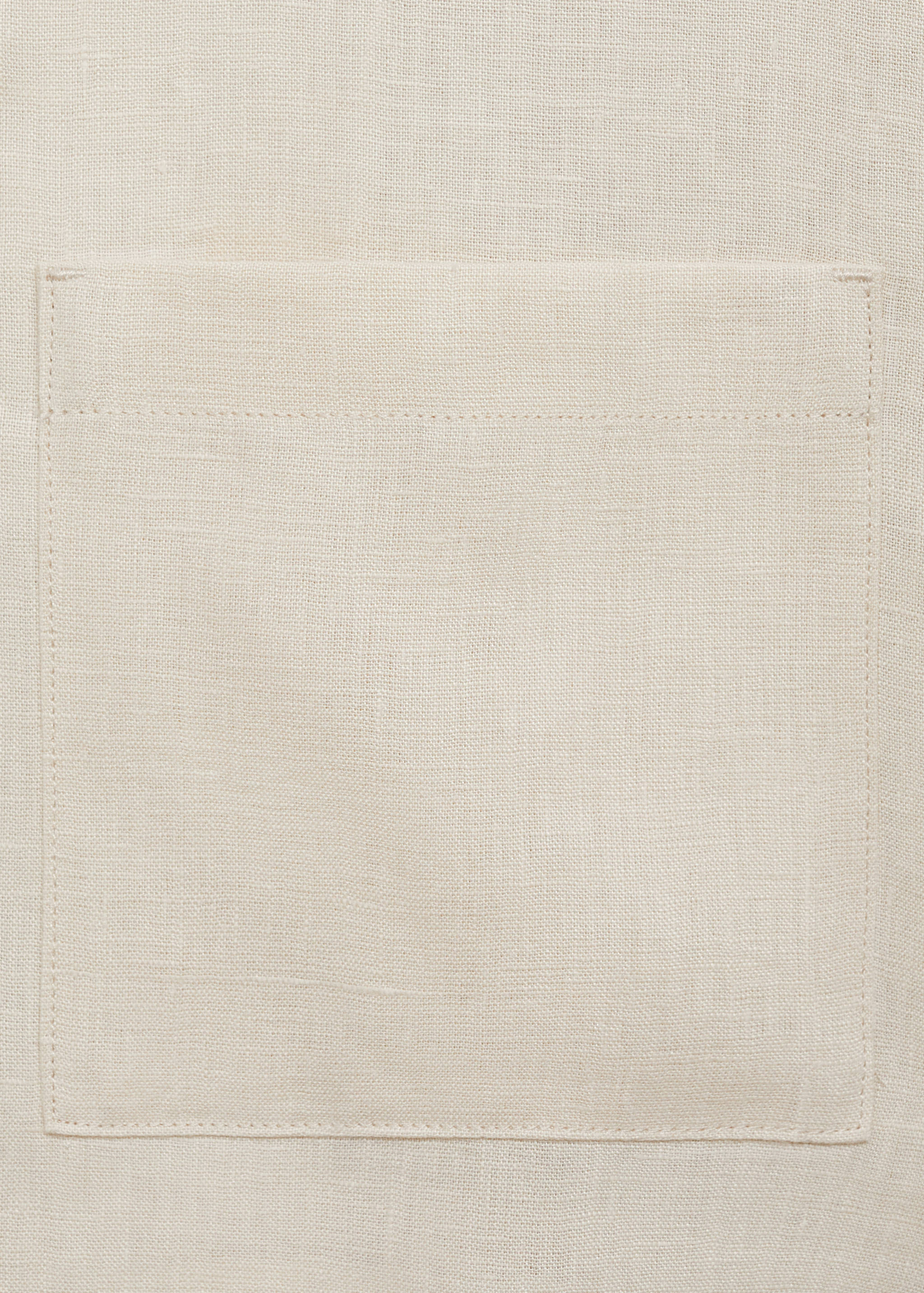 100% linen jacket with zip - Details of the article 0