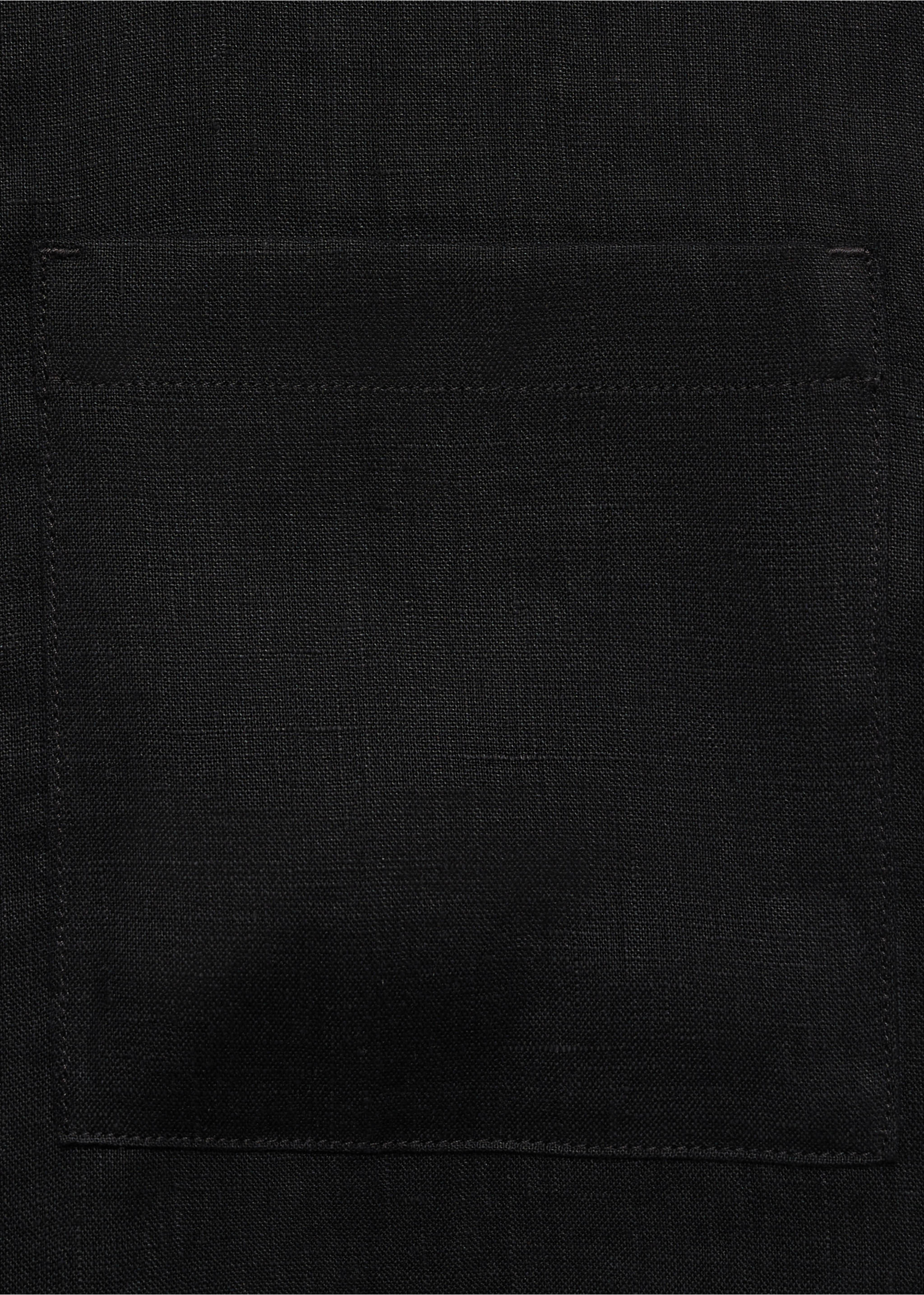 Jacke aus 100 % Leinen mit Reißverschluss - Detail des Artikels 0, Schwarz. Ref: 87025921-00.