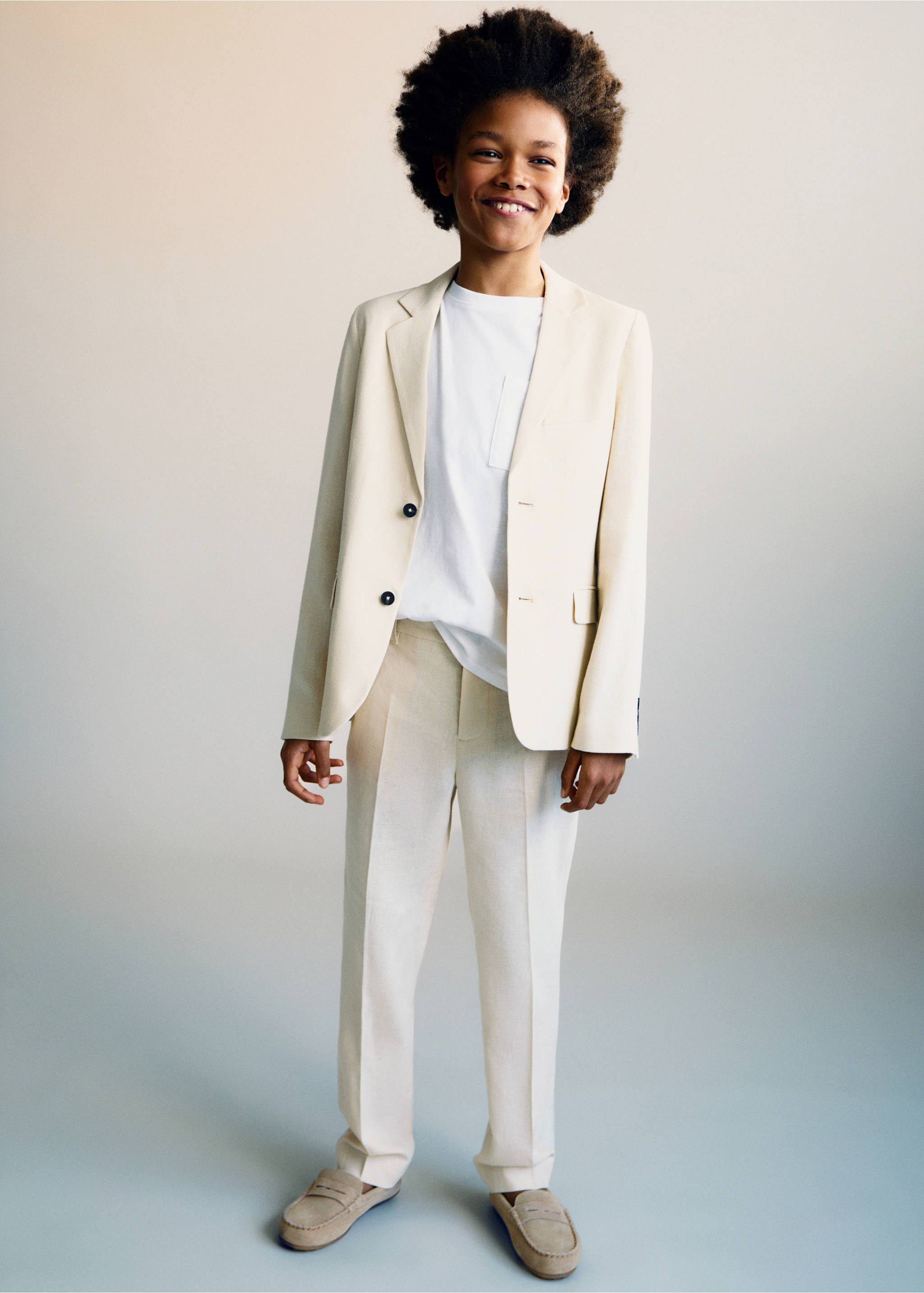 Linen suit trousers - General plane, Sand. Ref: 87025924-00.