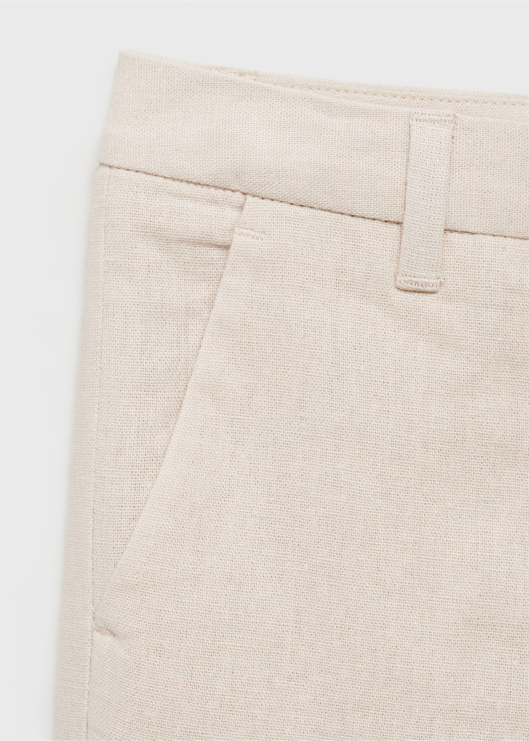 Linen suit trousers - Details of the article 0, Sand. Ref: 87025924-00.