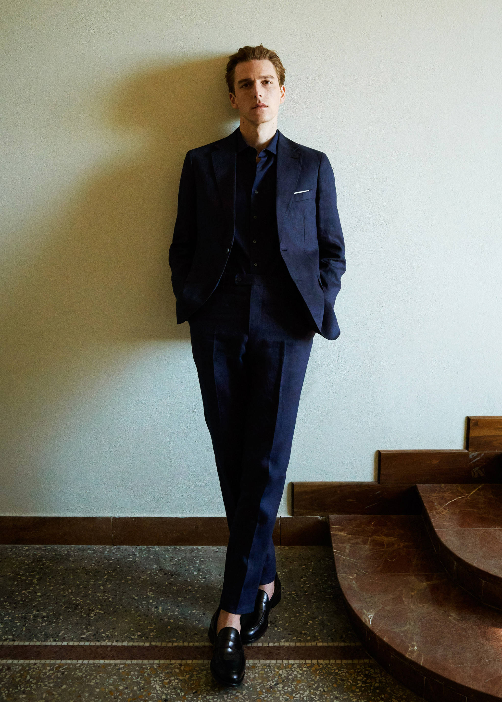 Παντελόνι κοστουμιού Amalfi 100% λινό slim fit - Λεπτομέρεια του προϊόντος 3