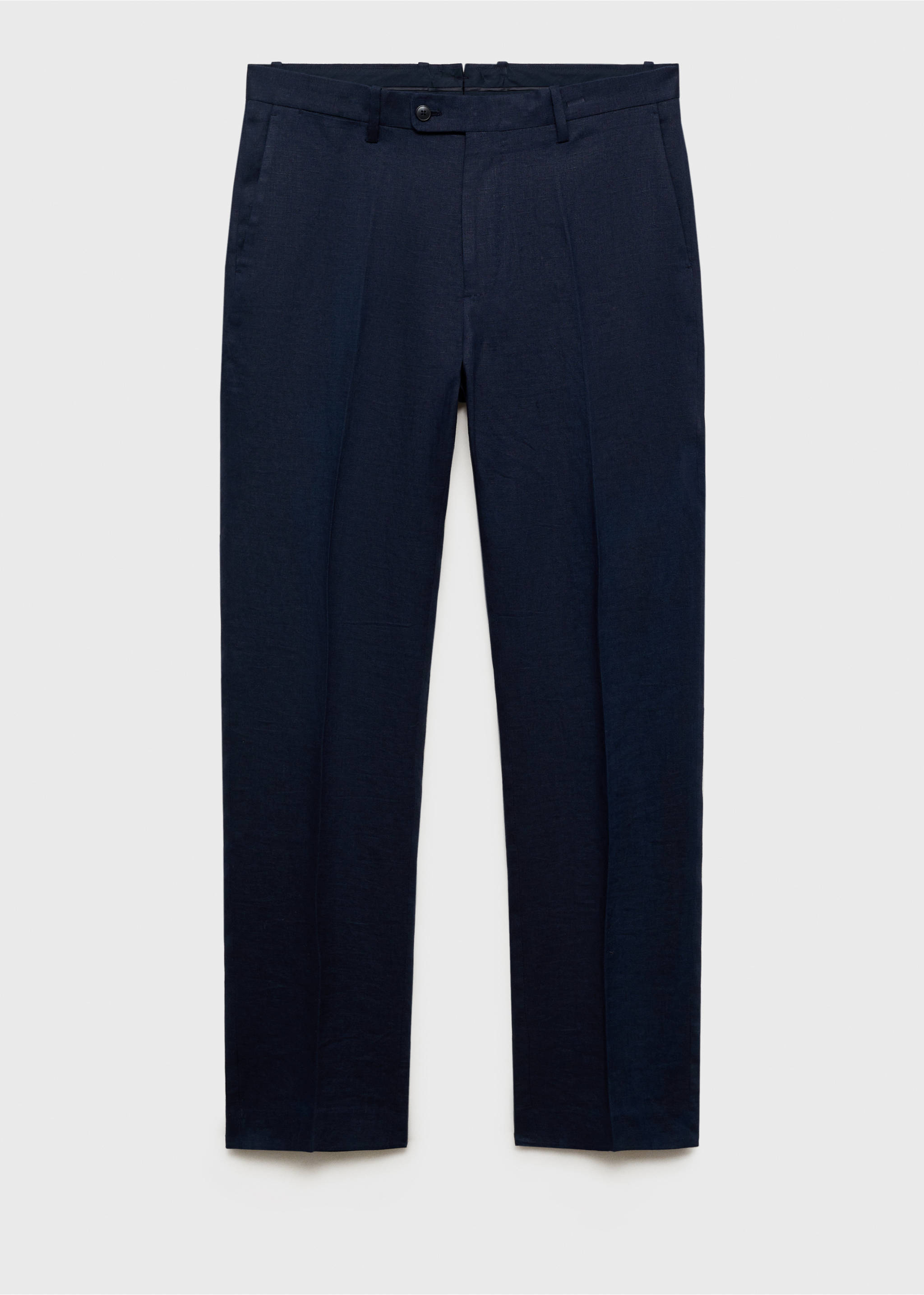 Amalfi 100% linen slim-fit suit trousers - Article without model, Dark Navy. Ref: 87025926-00.