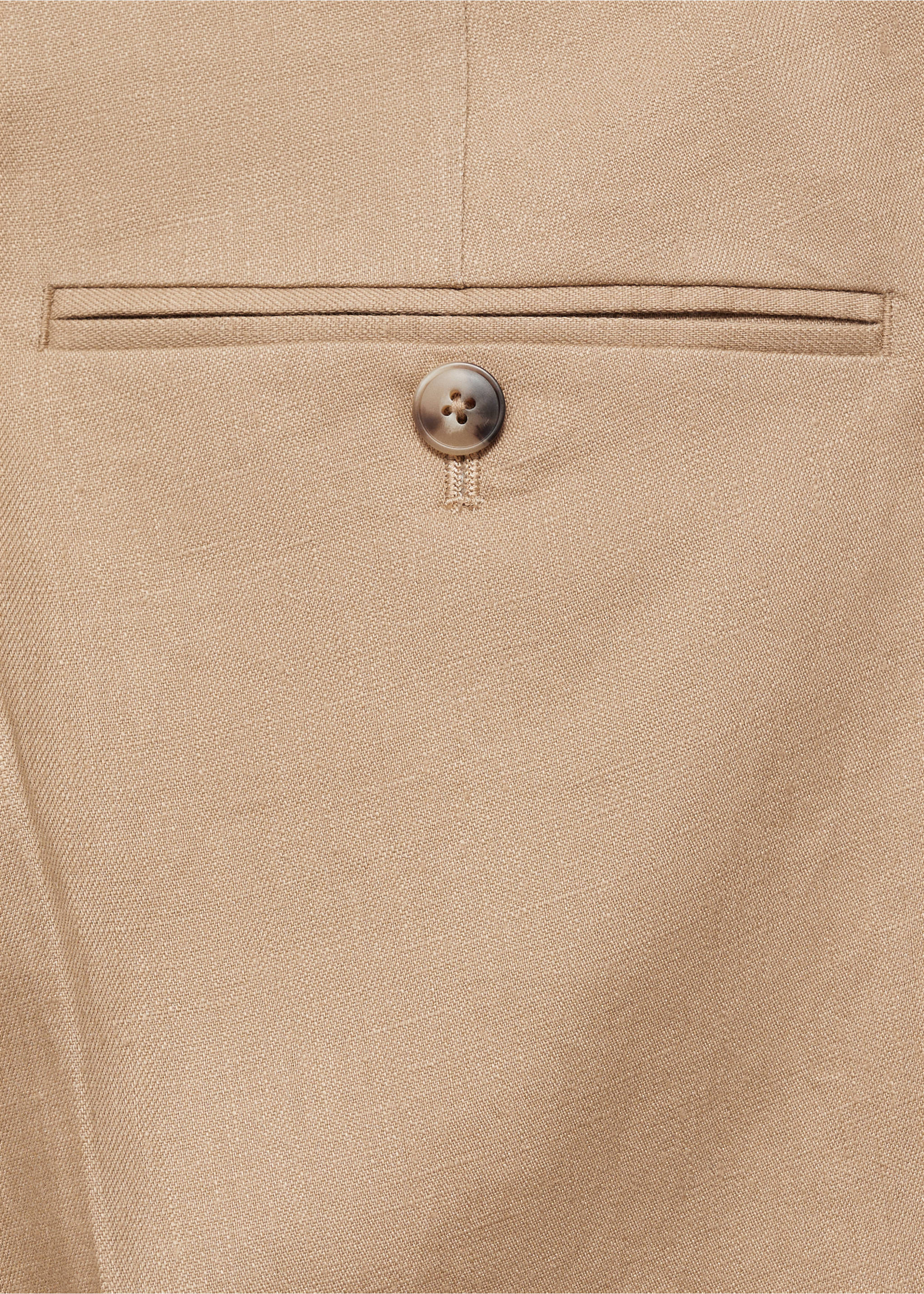 Amalfi 100% linen slim-fit suit trousers - Details of the article 0, Beige. Ref: 87025927-00.