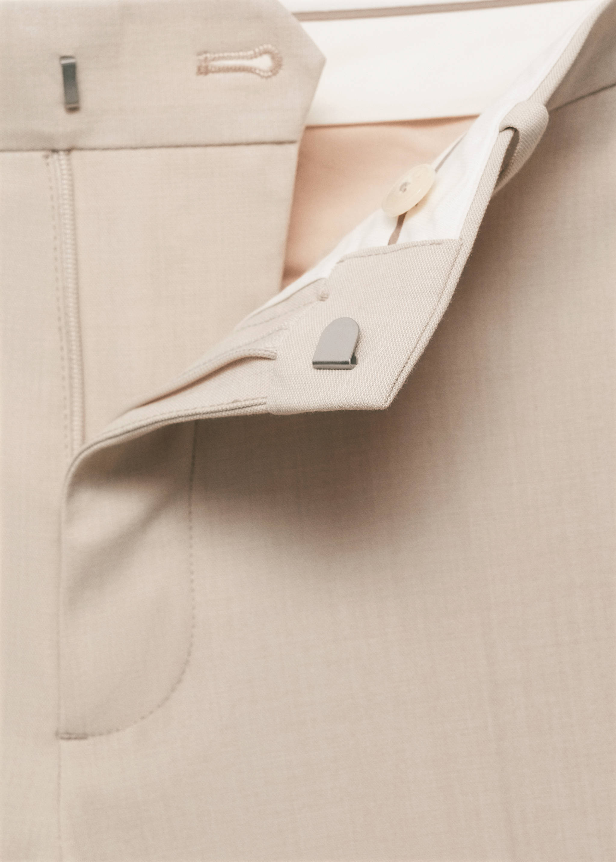 Stretch fabric super slim-fit suit trousers - Details of the article 8