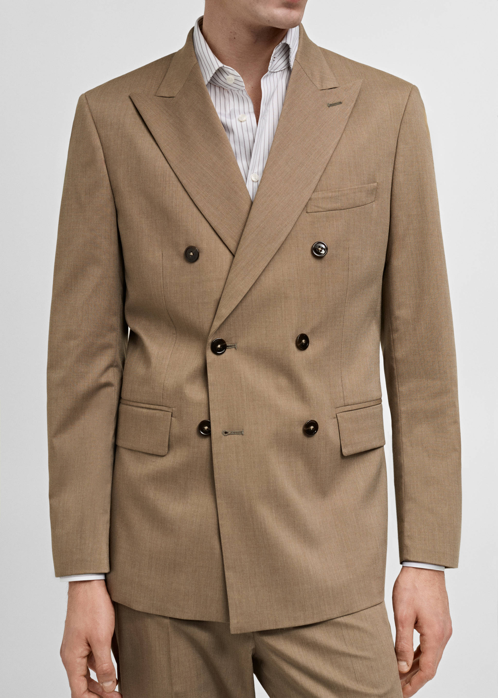 Oblekové sako Monaco slim fit s překřížením - Detail zboží 6