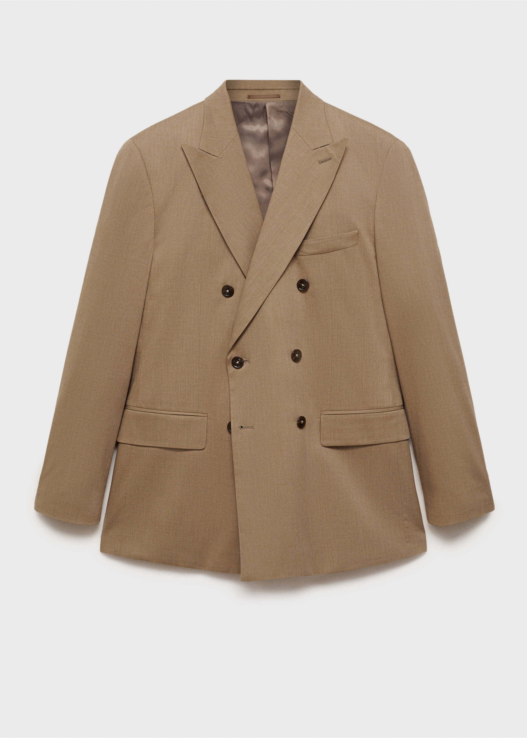Monaco dobbeltspent dressjakke, slim-fit - Artikkel uten modell, Halvbrun. Ref: 87025929-00.
