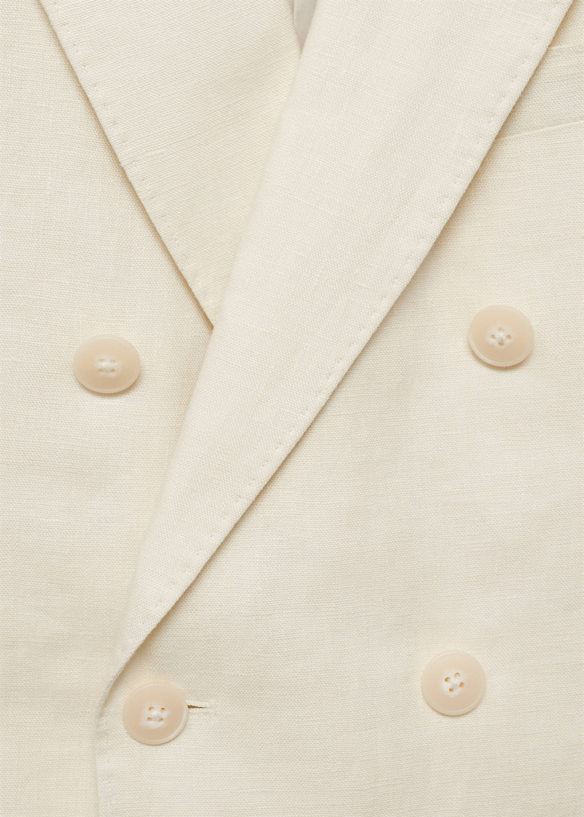 Amalfi 100% linen slim-fit double-breasted suit jacket - Details of the article 8