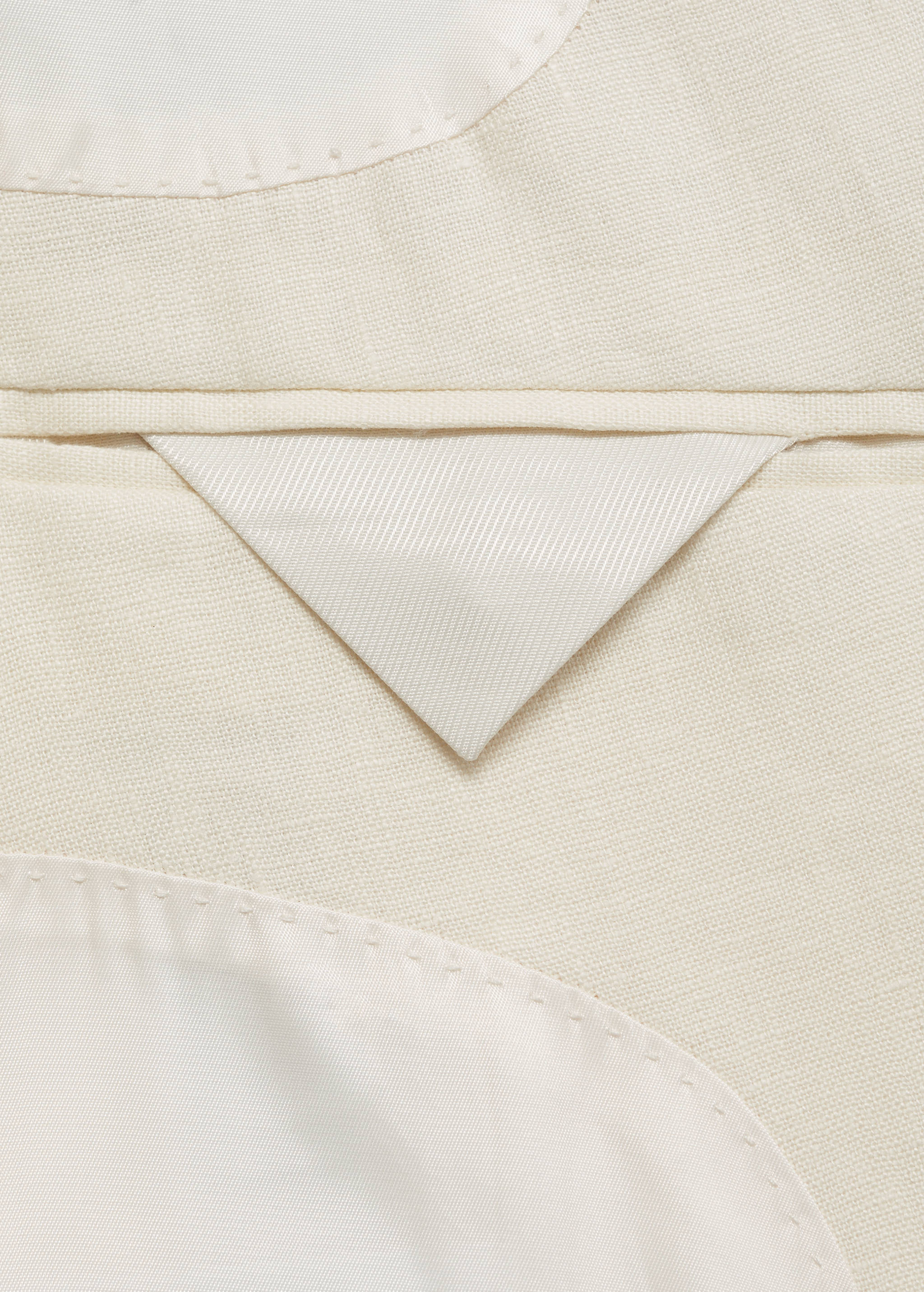 Amalfi 100% linen slim-fit double-breasted suit jacket - Details of the article 0