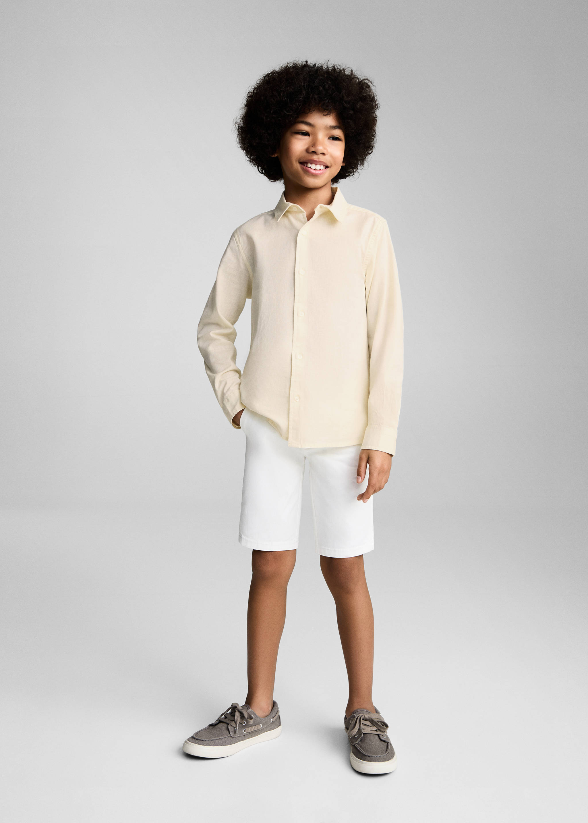 Hemd aus Baumwolle mit Leinen - Allgemeine Ansicht