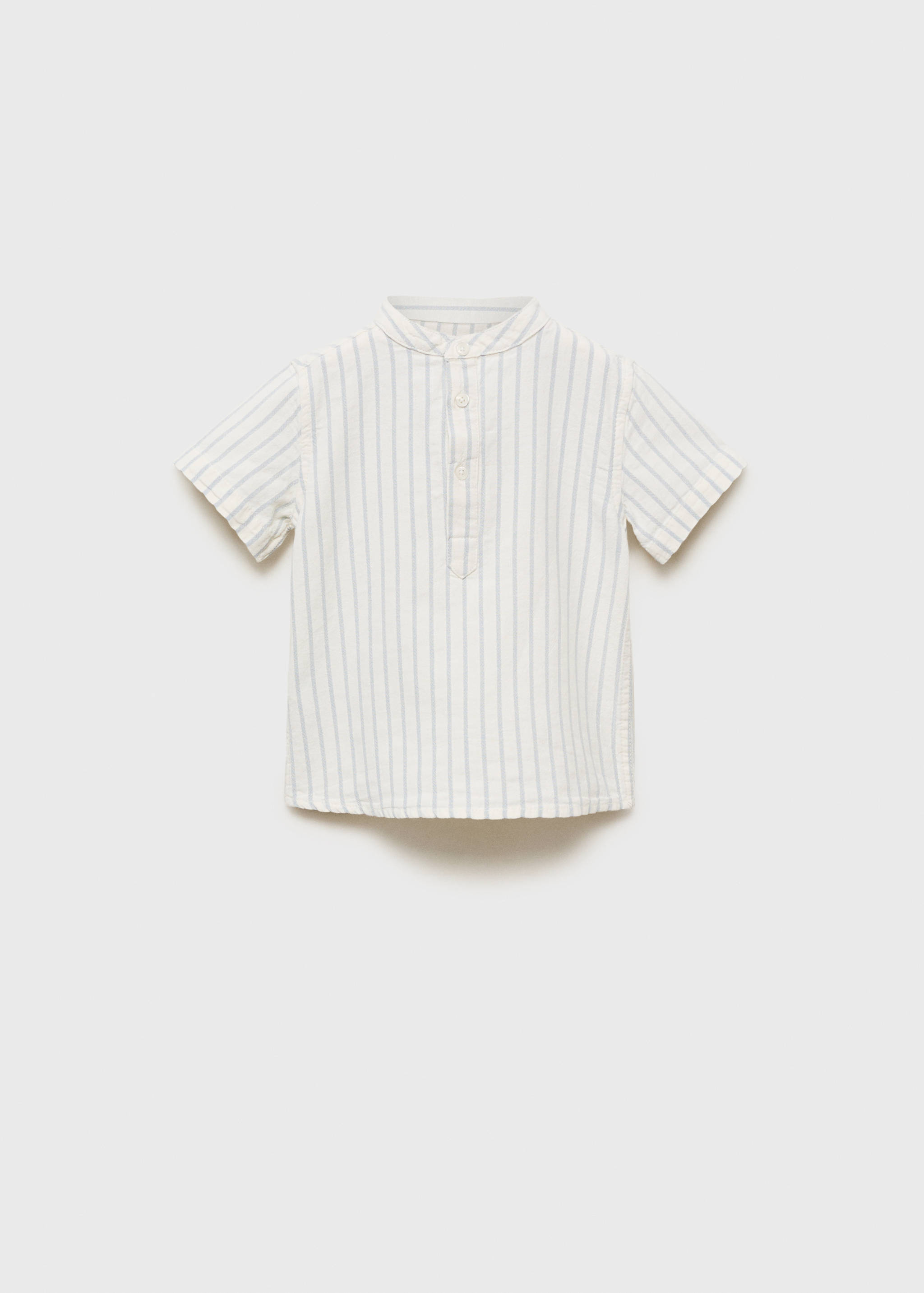 Striped Mao collar shirt - Article without model
