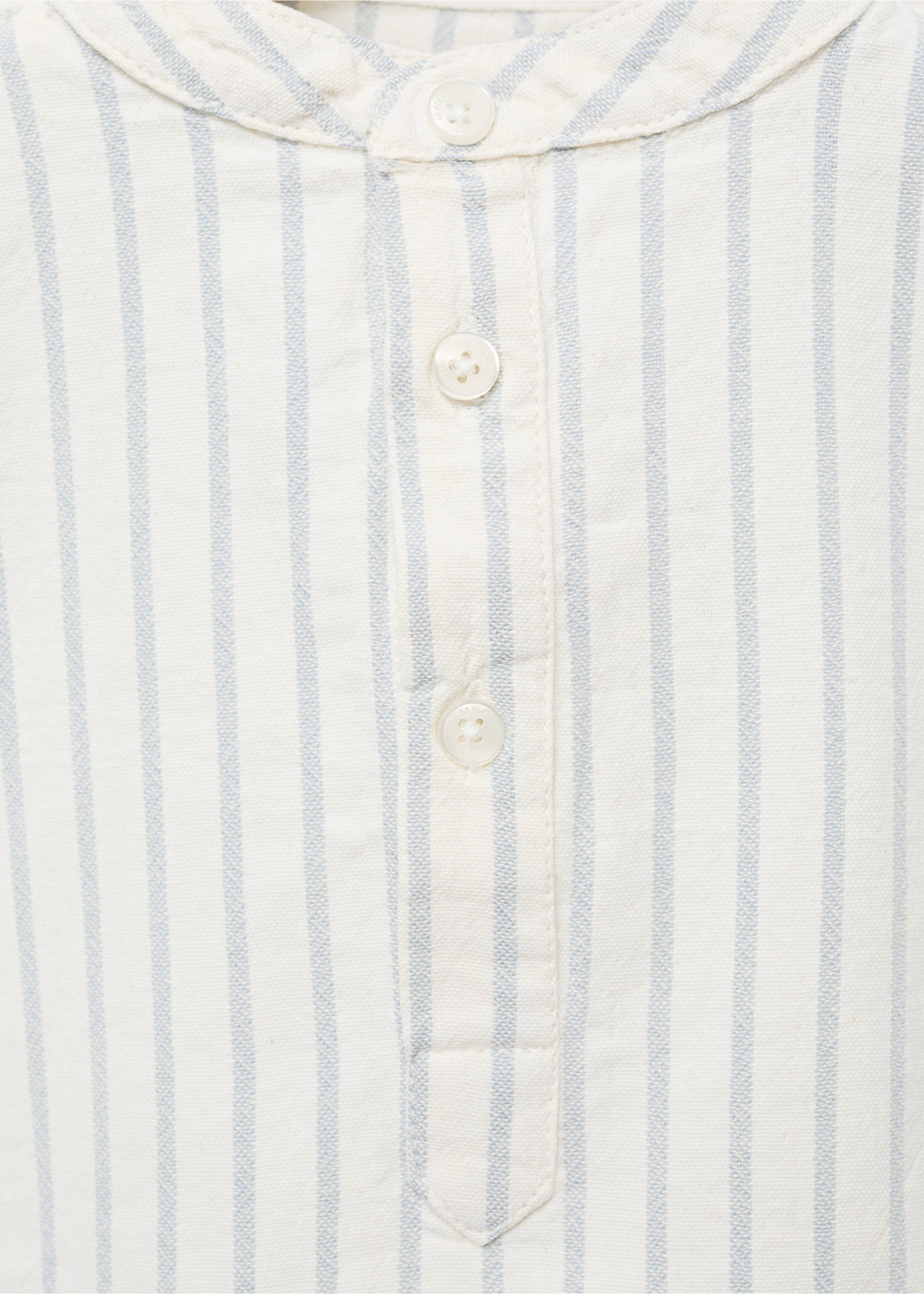 Striped Mao collar shirt - Details of the article 8, Off White. Ref: 87025943-00.