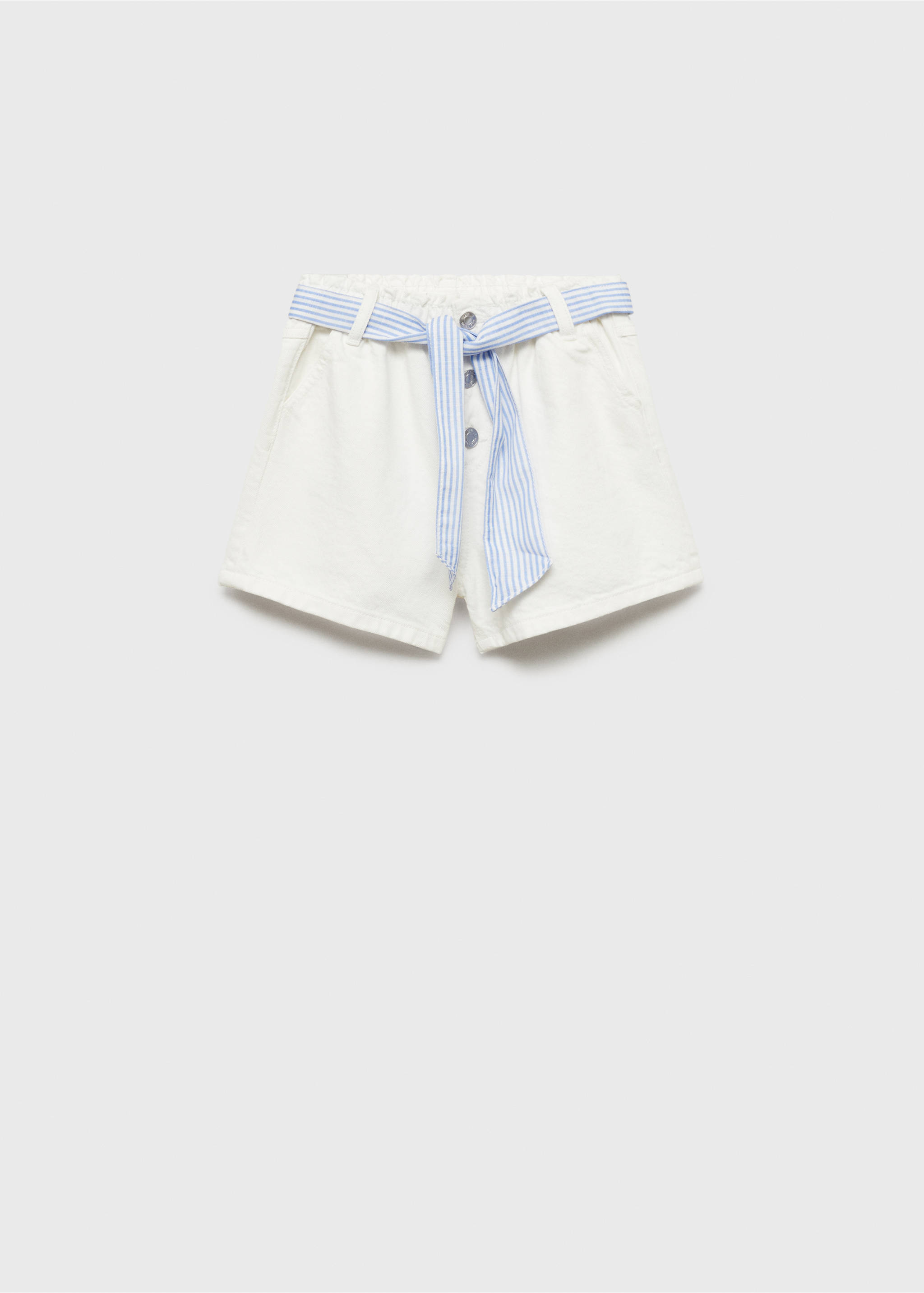 Shorts vaqueros lazo - Artículo sin modelo, Blanco. Ref: 87025944-00.