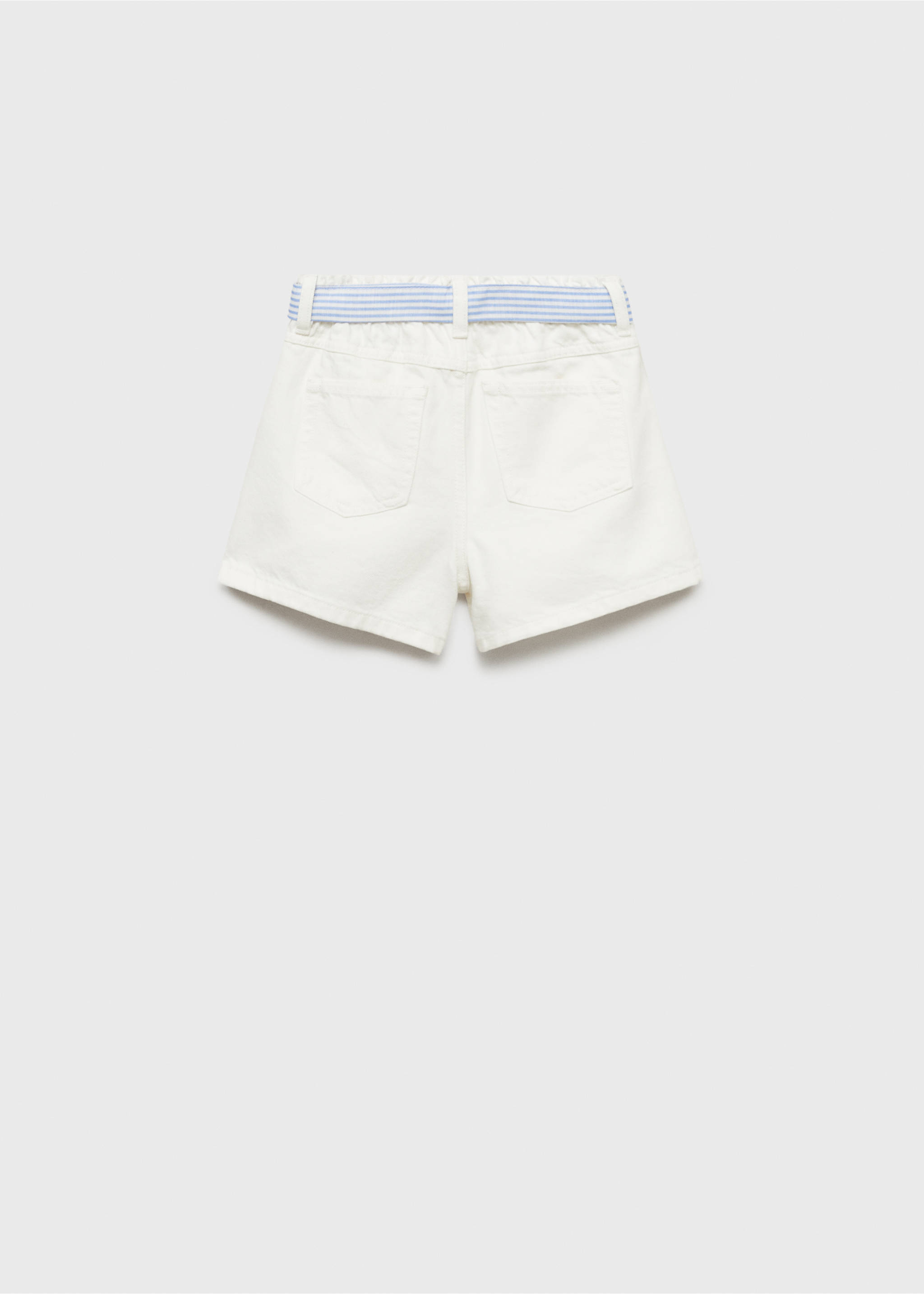 Shorts vaqueros lazo - Reverso del artículo, Blanco. Ref: 87025944-00.