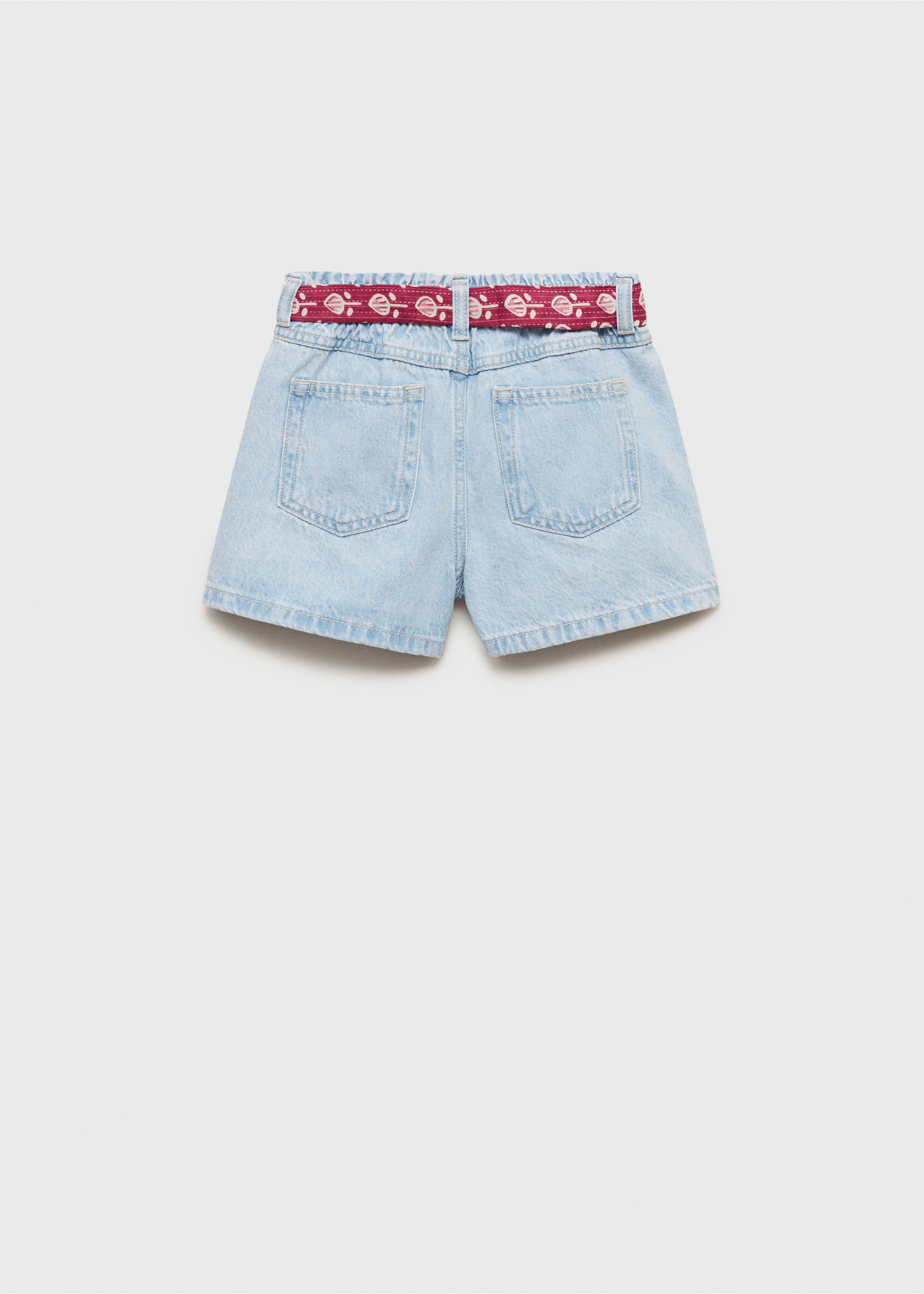 Short en jean nœud - Verso de l’article, Bleu clair. Ref: 87025944-00.