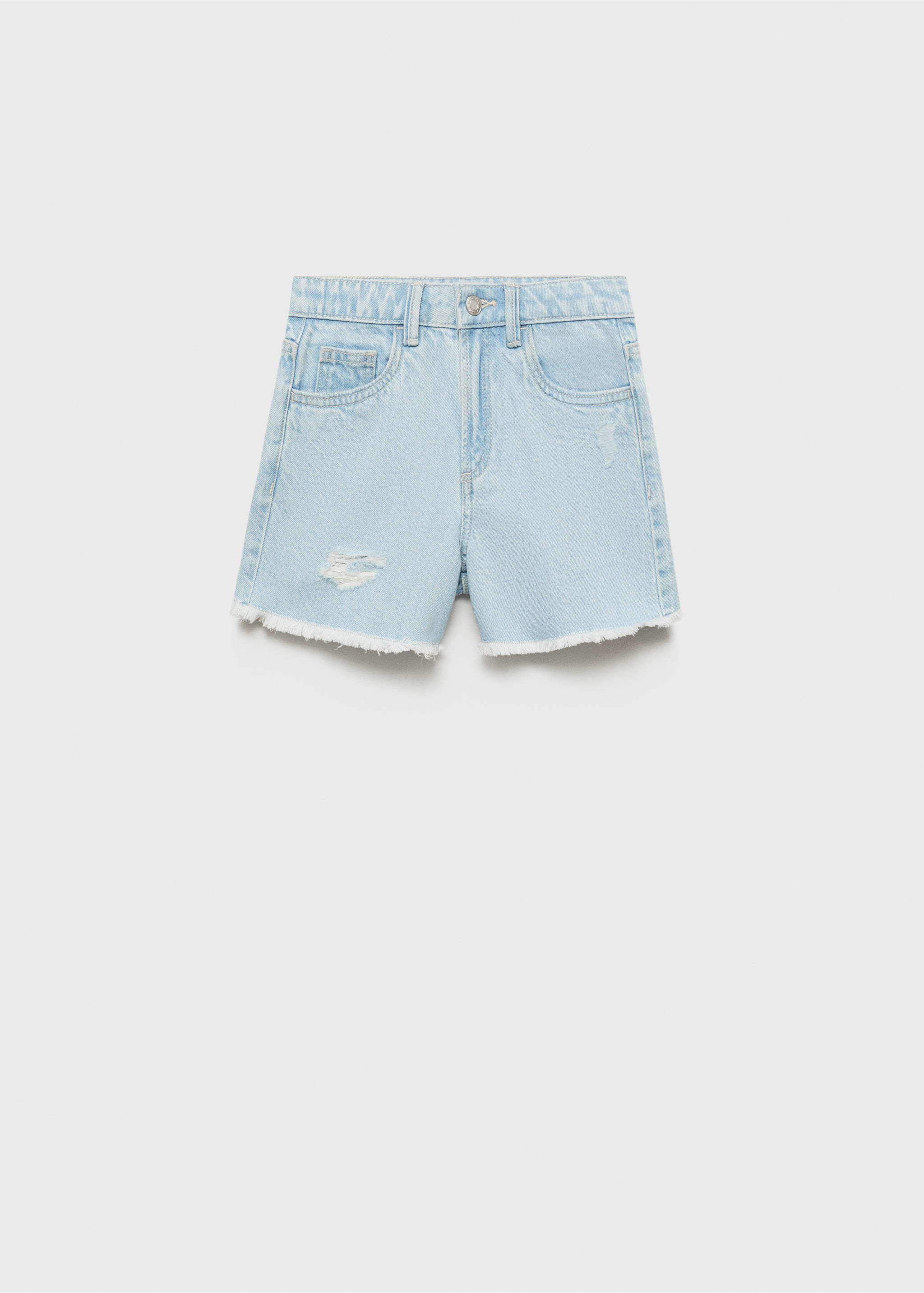 Jeansshorts mit ausgefranstem Saum - Artikel ohne Model, Hellblau. Ref: 87025946-00.