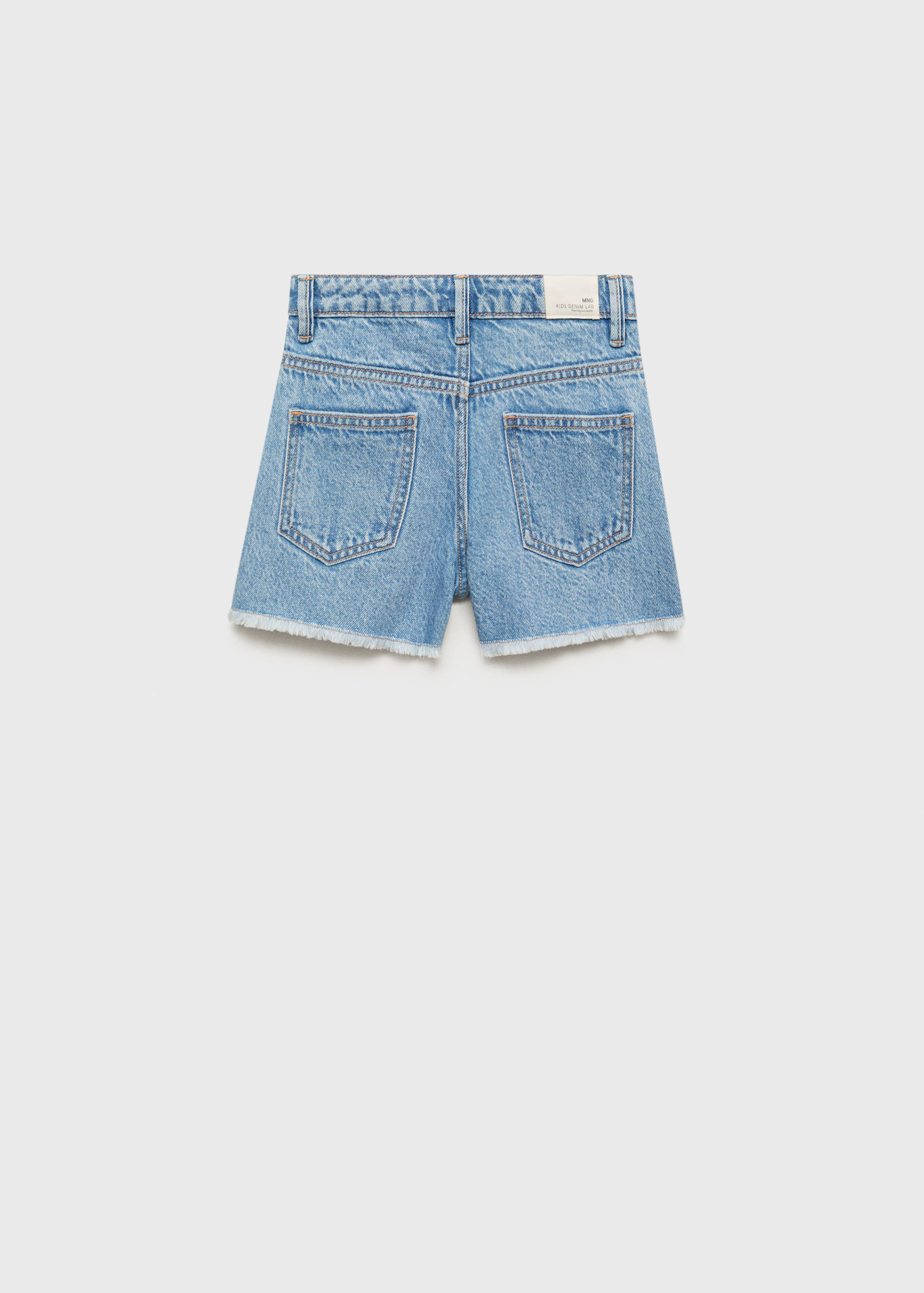 Jeansshorts mit ausgefranstem Saum - Rückseite des Artikels