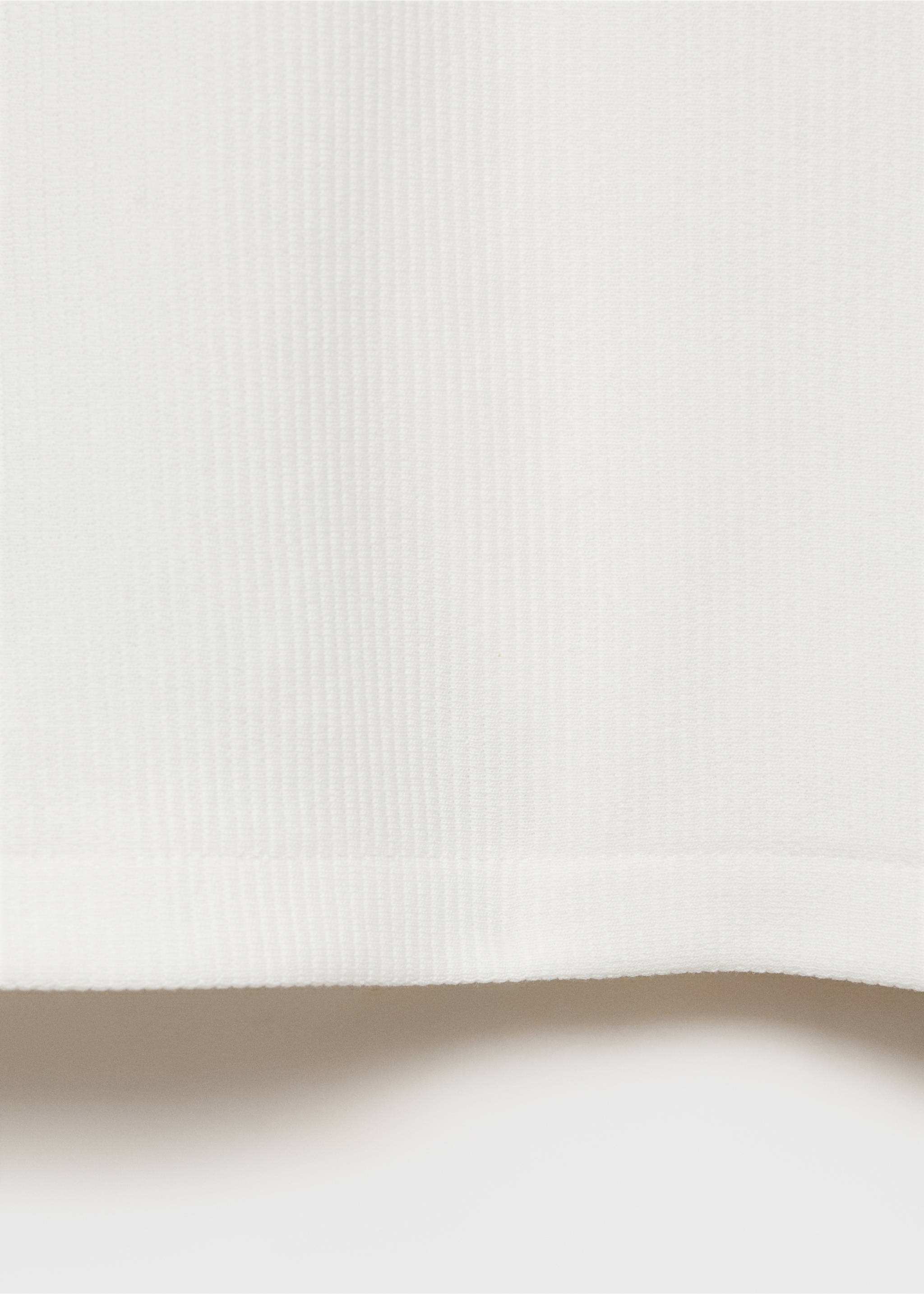 Ribbed cotton polo shirt - Details of the article 0, Off White. Ref: 87025950-00.