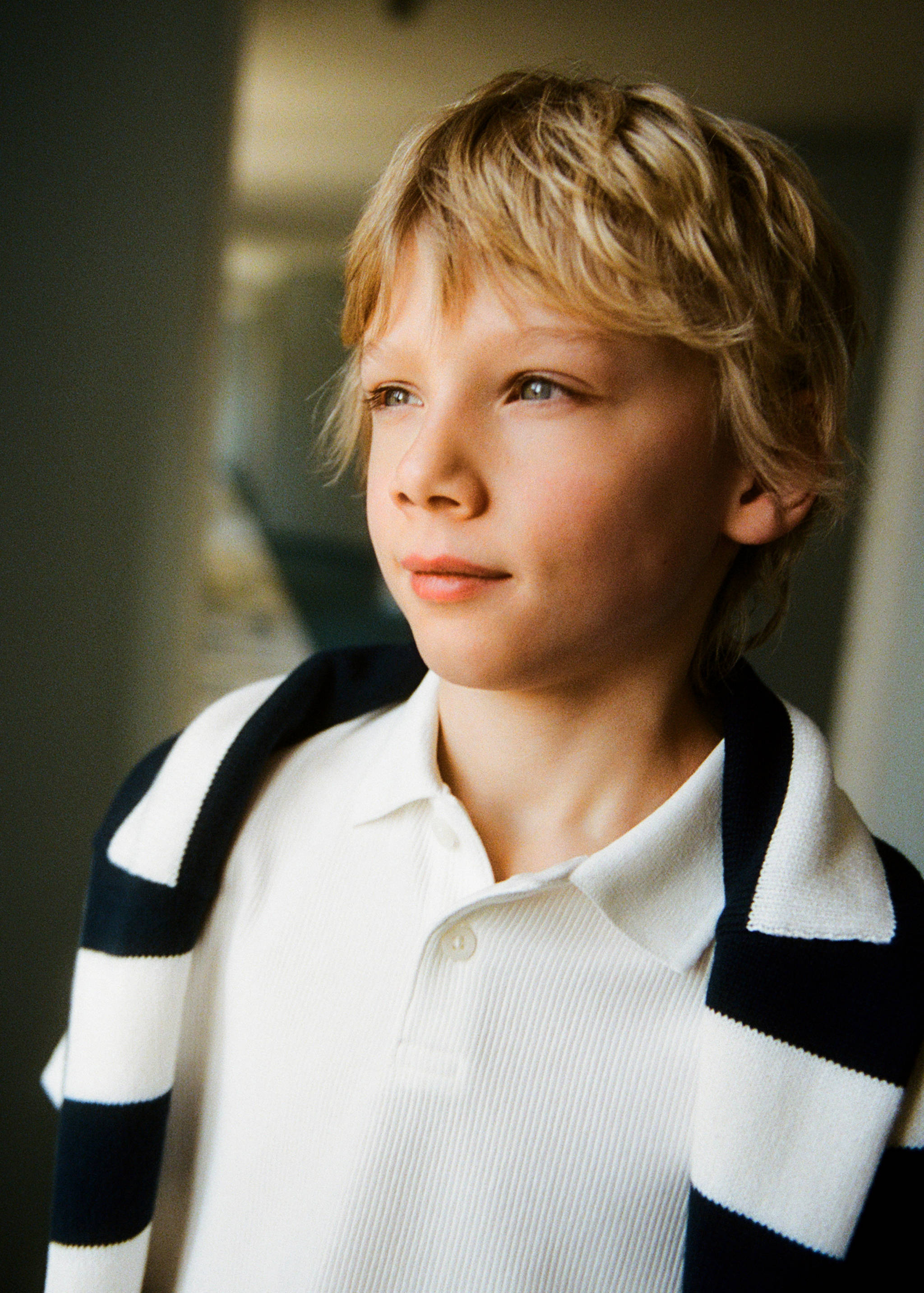 Ribbed cotton polo shirt - Details of the article 5