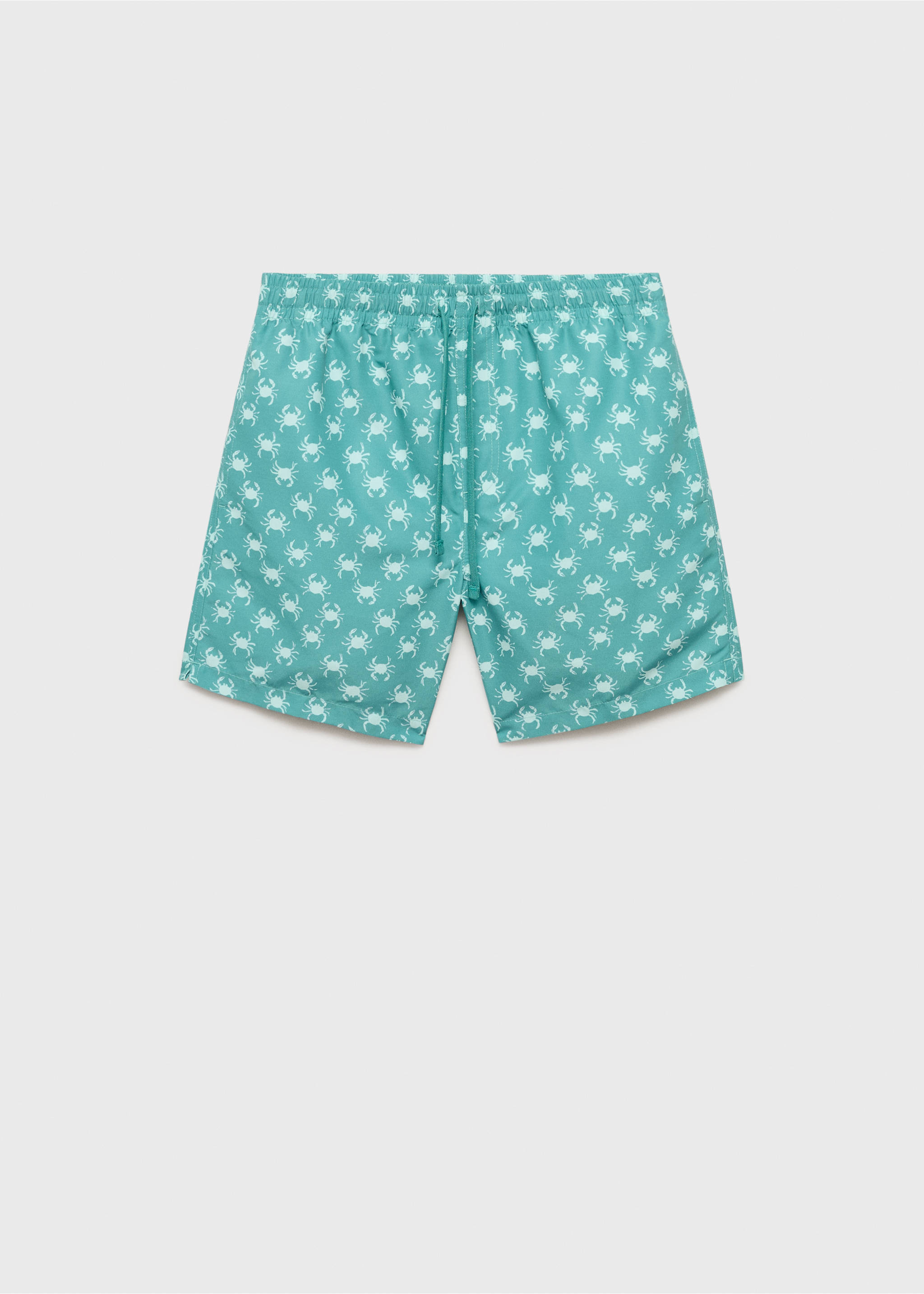 Crab-print swimsuit - Article without model, Pastel Green. Ref: 87025954-00.