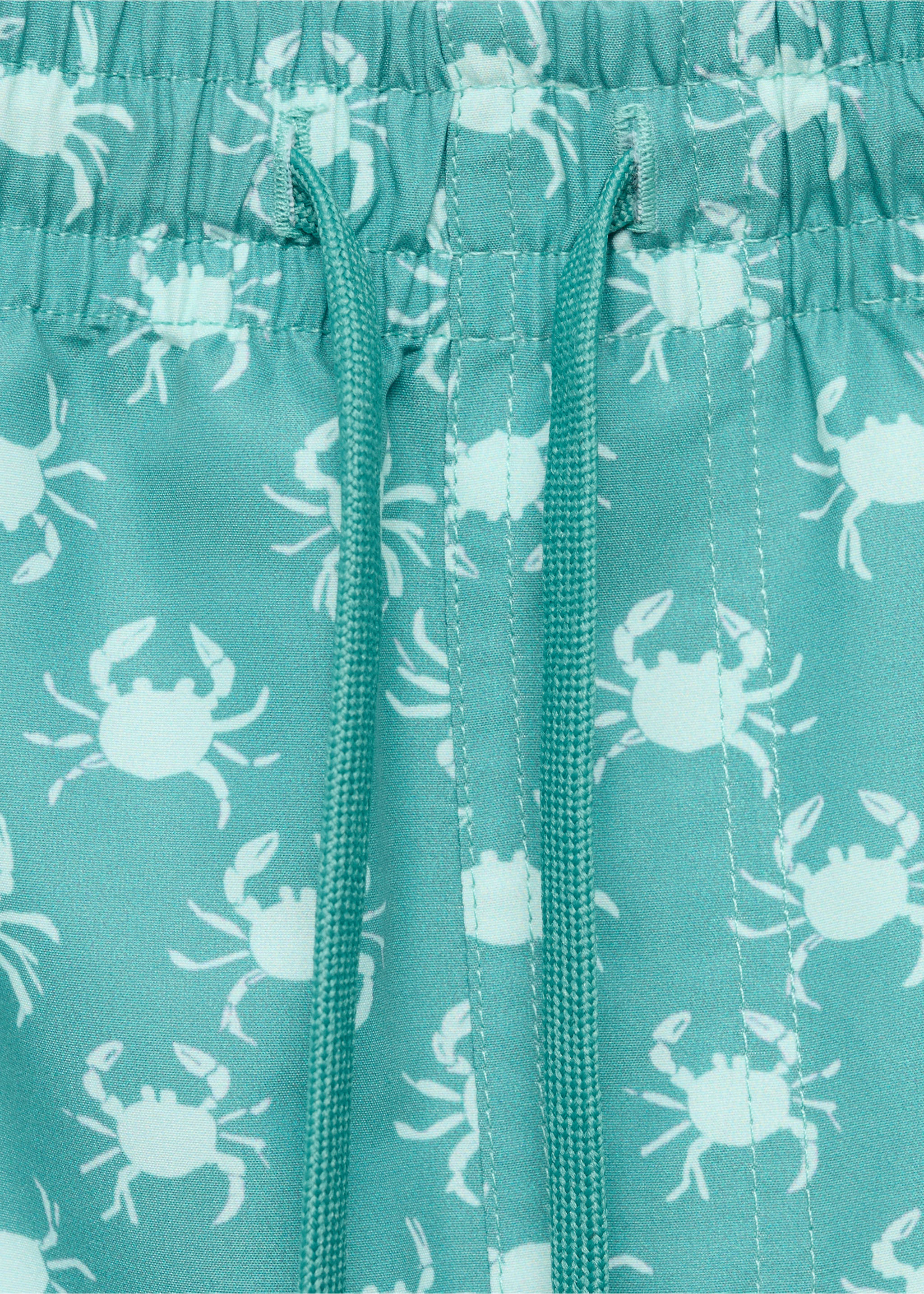 Crab-print swimsuit - Details of the article 8, Pastel Green. Ref: 87025954-00.
