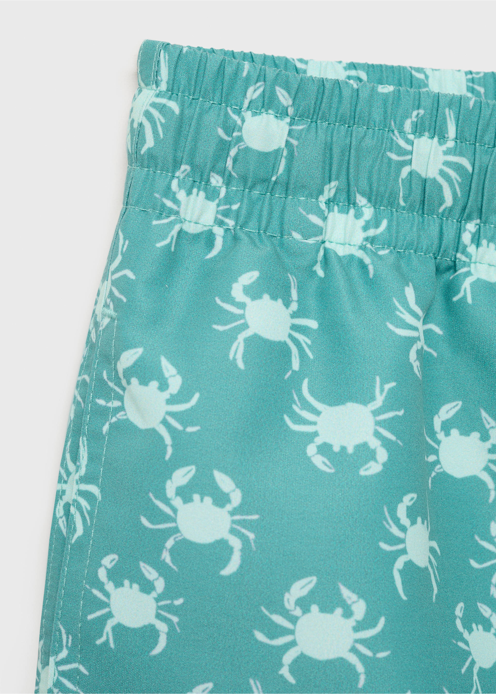 Crab-print swimsuit - Details of the article 0, Pastel Green. Ref: 87025954-00.