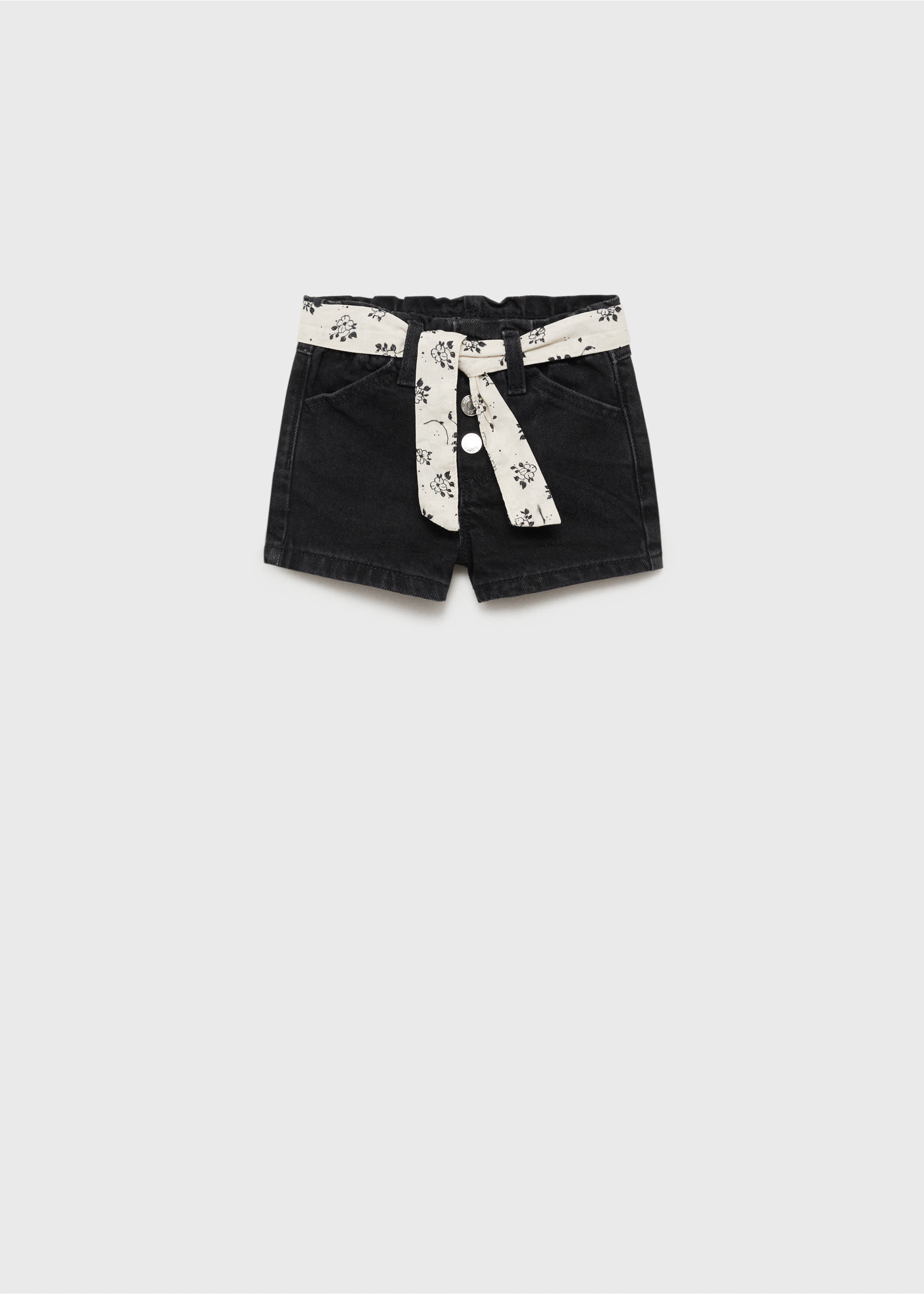 Shorts denim cinturó - Article sense model, Black denim. Ref: 87025955-00.