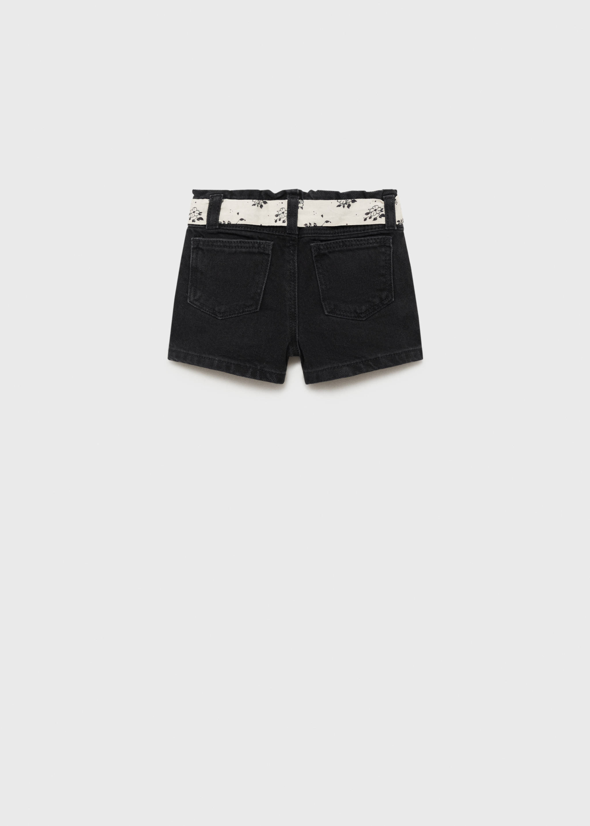 Denim shorts with belt - Reverse of the article