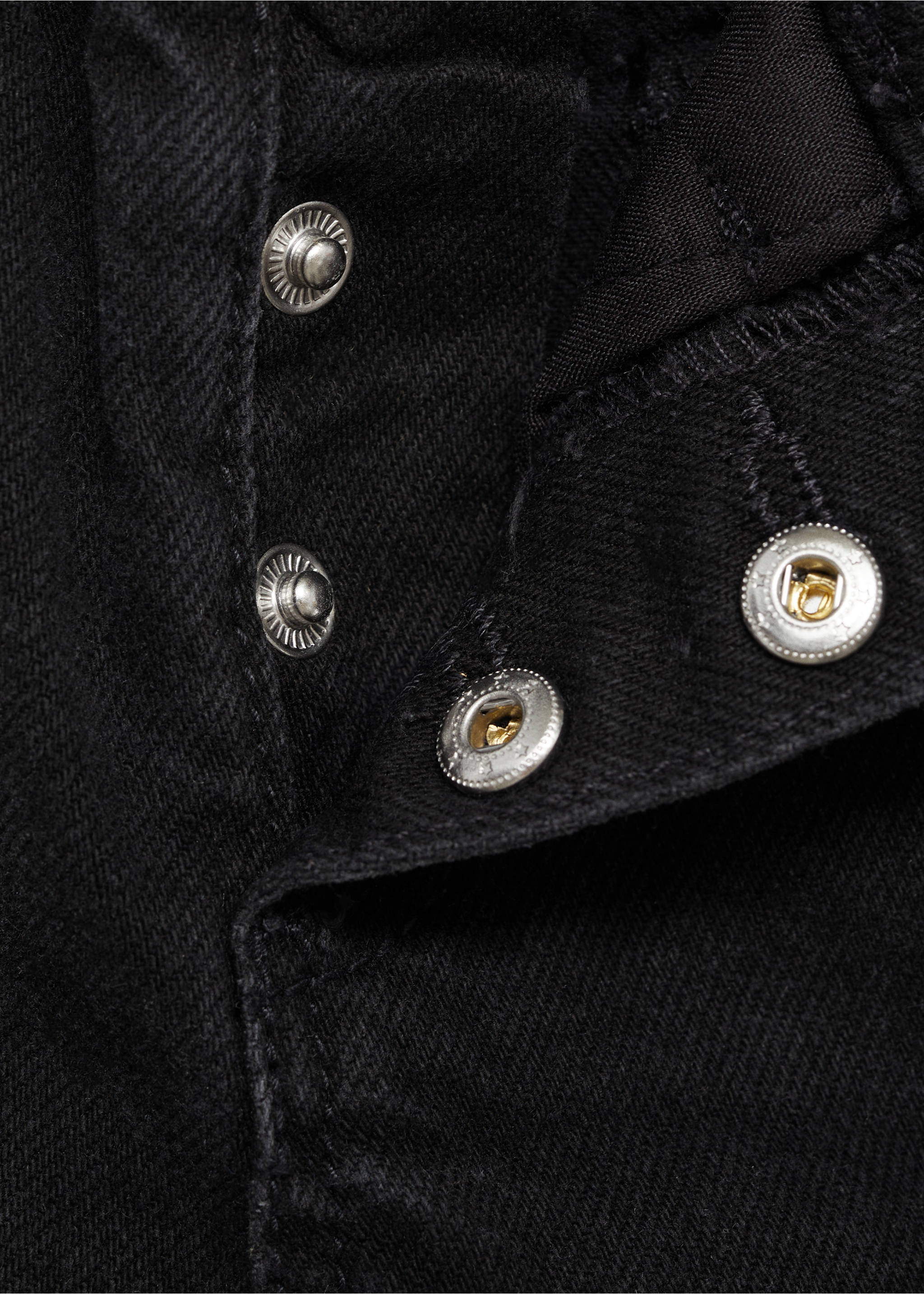 Shorts denim cinturó - Detall de l'article 8, Black denim. Ref: 87025955-00.