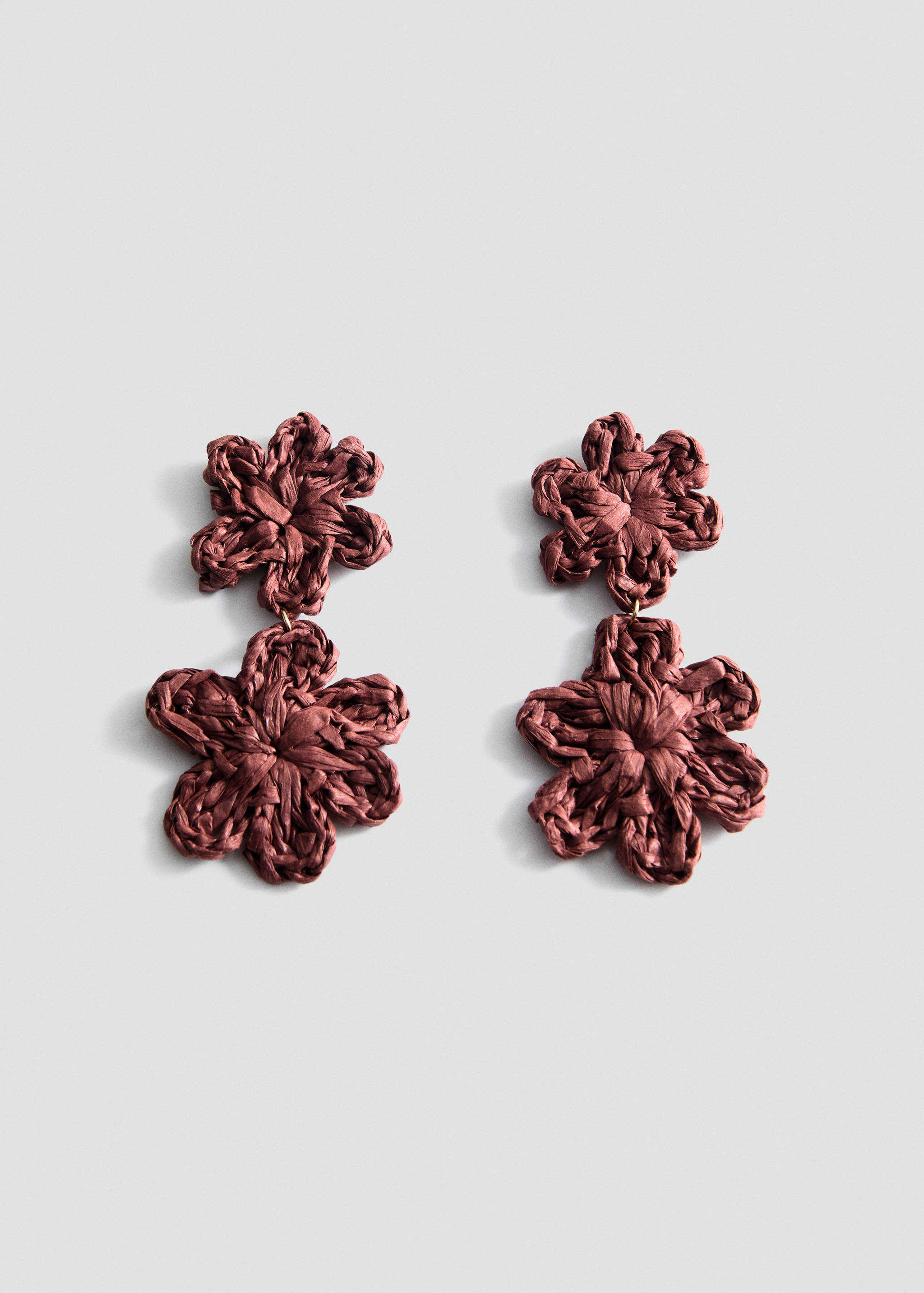 Flowers raffia earrings - Article without model