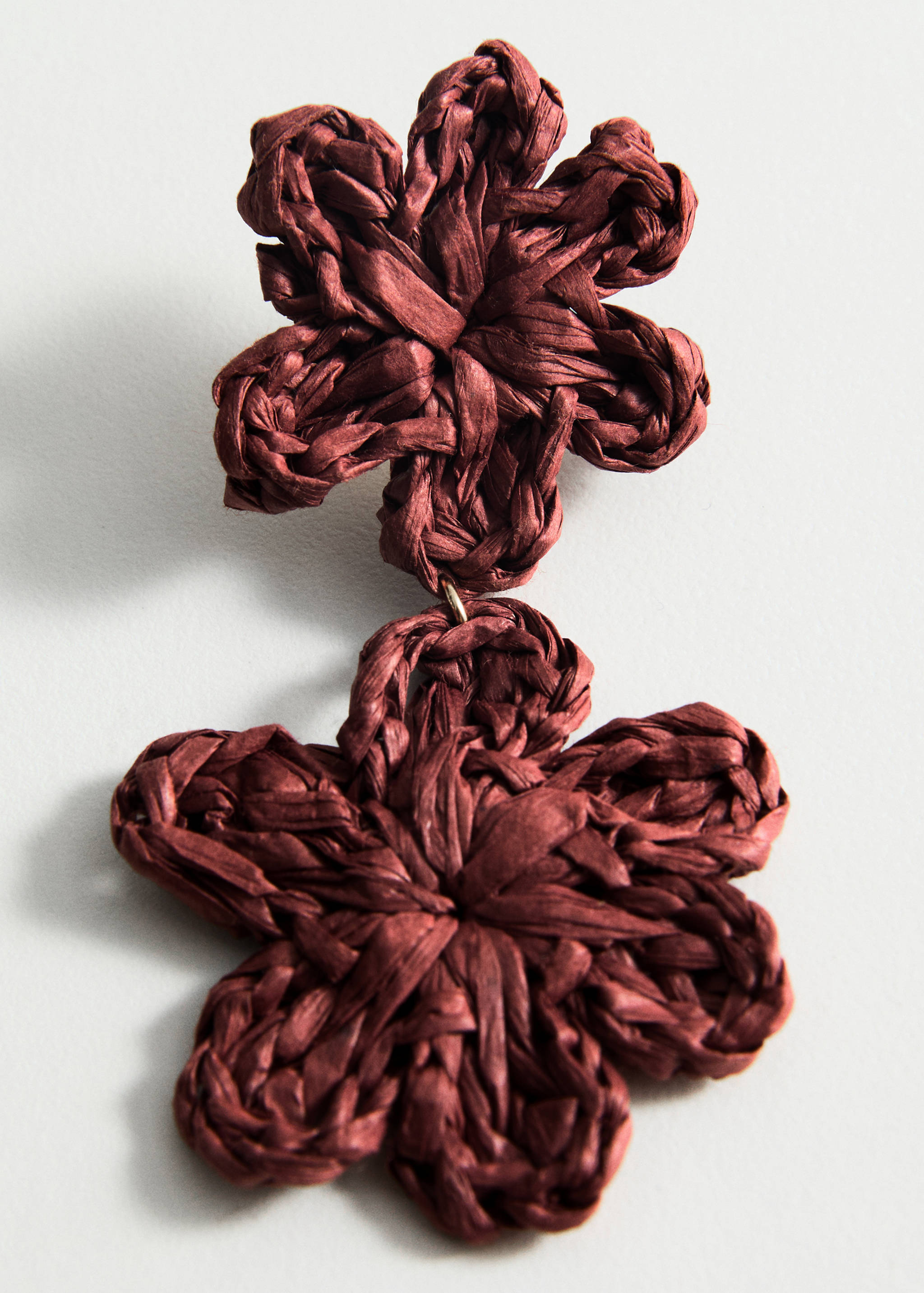 Flowers raffia earrings - Details of the article 1