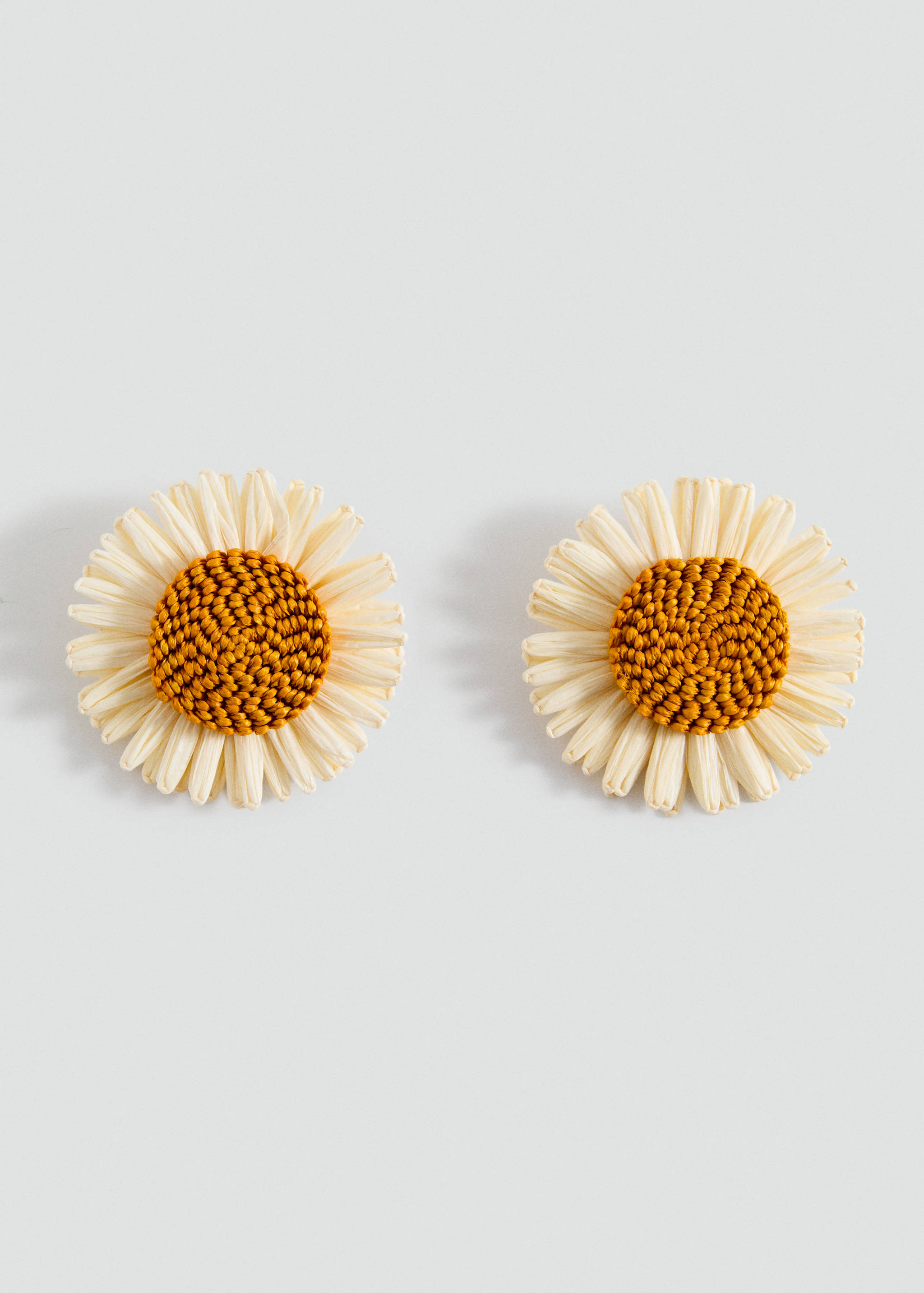 Flowers raffia earrings - Article without model