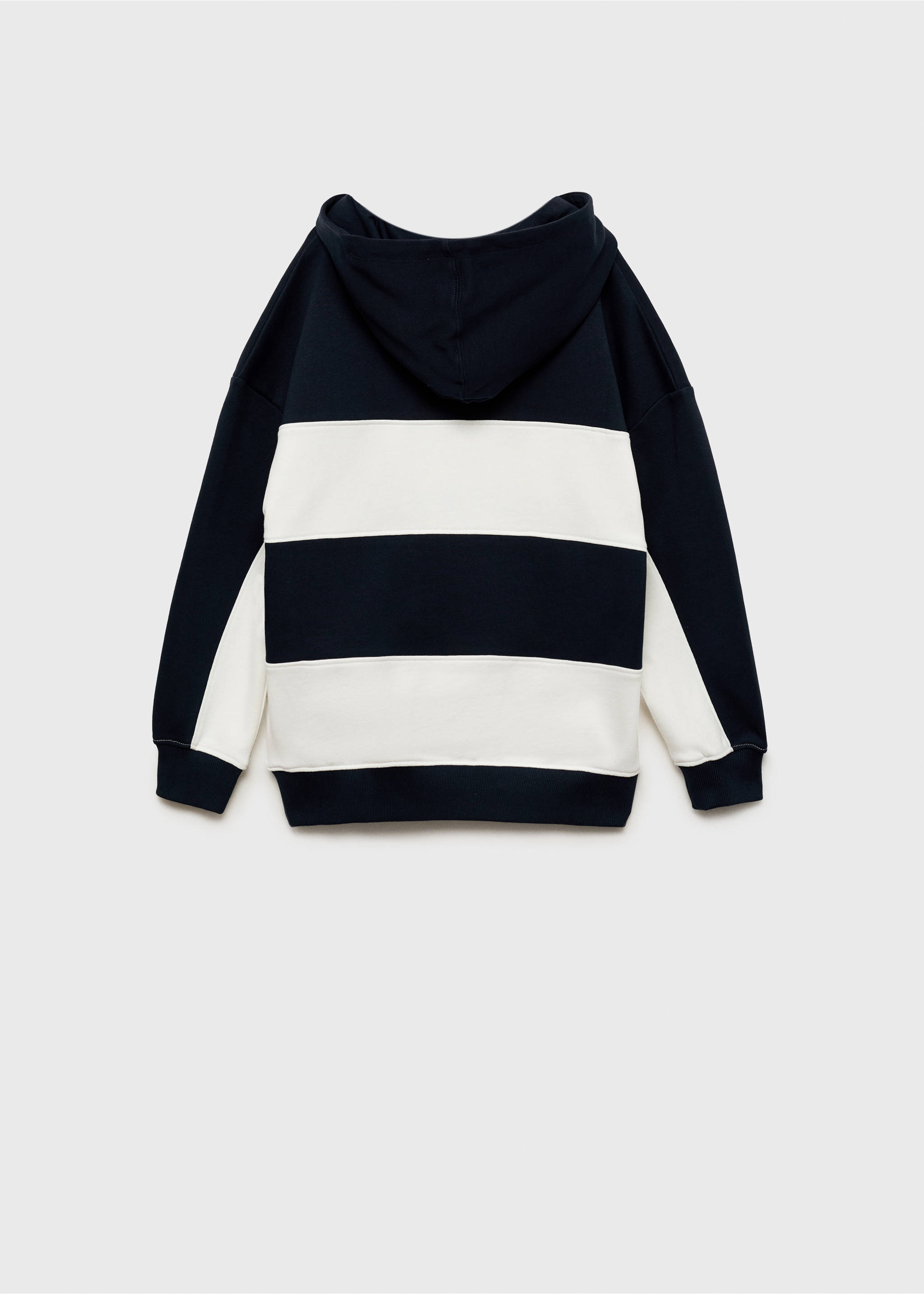 Striped hooded sweatshirt - Reverse of the article, Dark Navy. Ref: 87025960-00.
