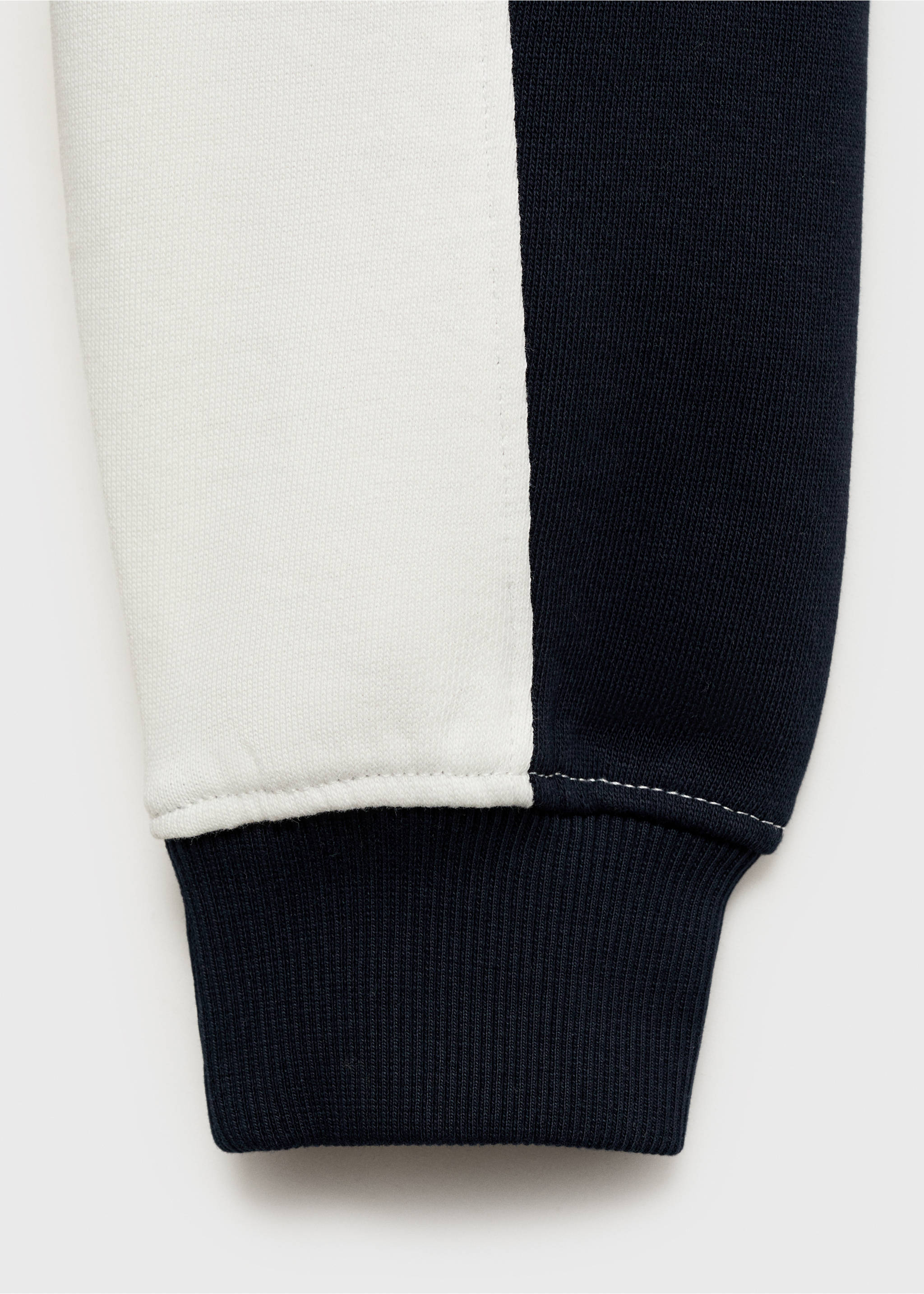 Striped hooded sweatshirt - Details of the article 0, Dark Navy. Ref: 87025960-00.