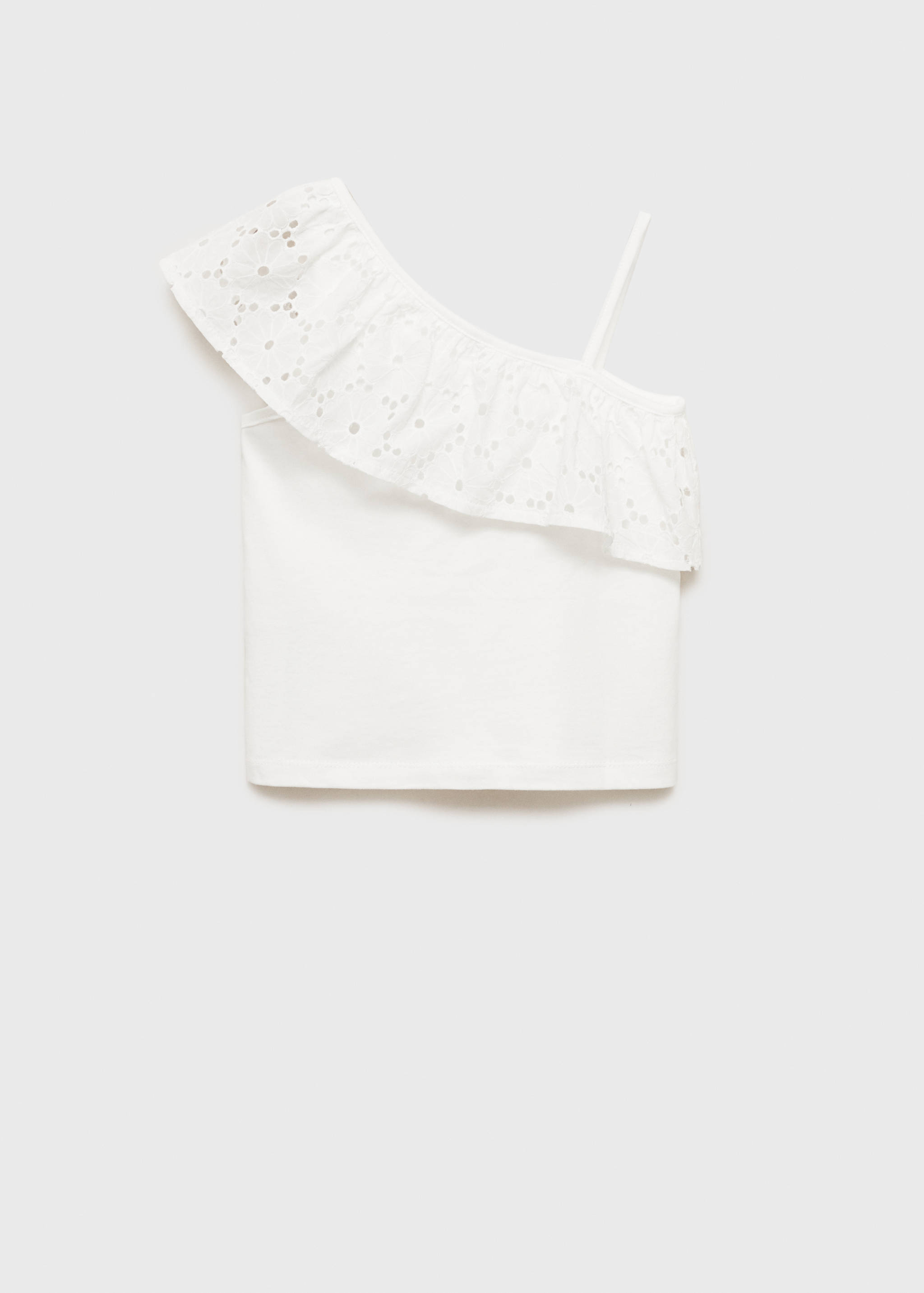 Ruffled asymmetric T-shirt - Article without model