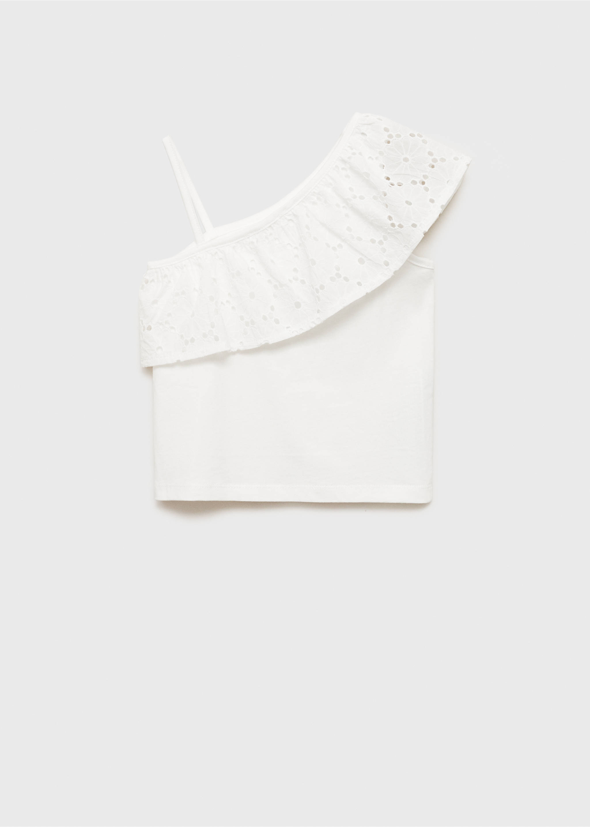 Ruffled asymmetric T-shirt - Reverse of the article, Off White. Ref: 87025961-00.