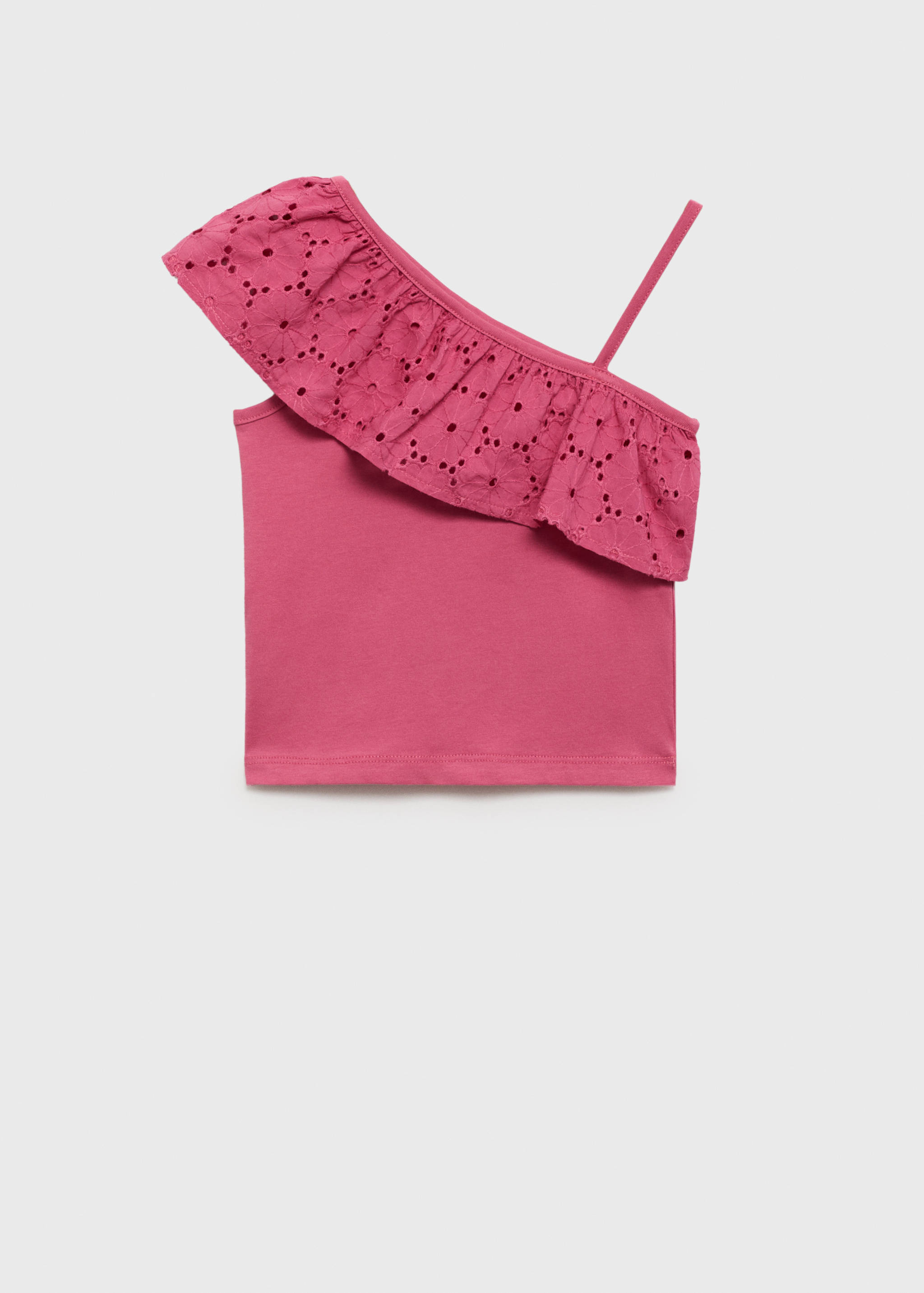 Ruffled asymmetric T-shirt - Article without model