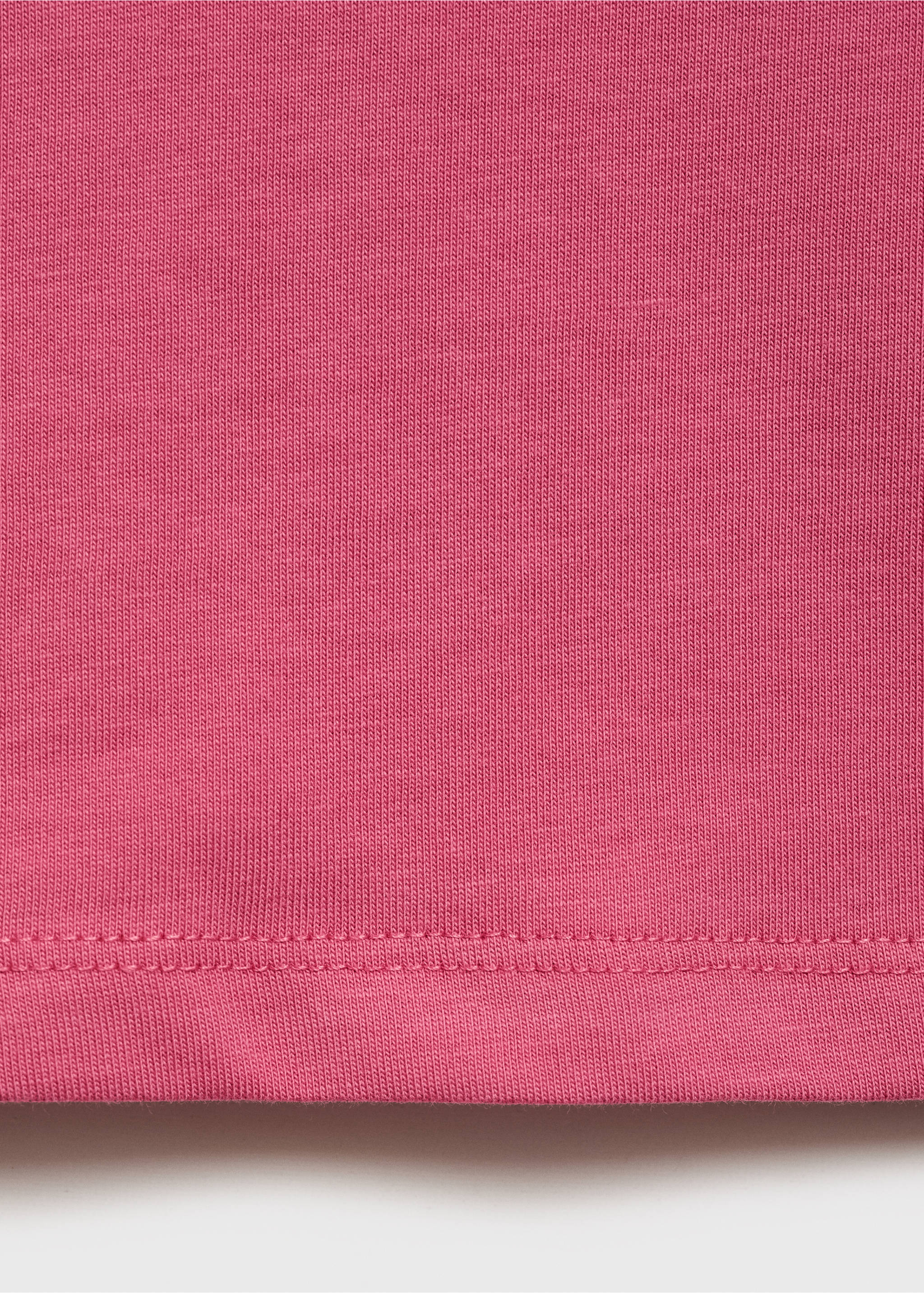 Asymmetrisch T-shirt met ruche - Detail van het artikel 0, Aardbeirood. Ref: 87025961-00.