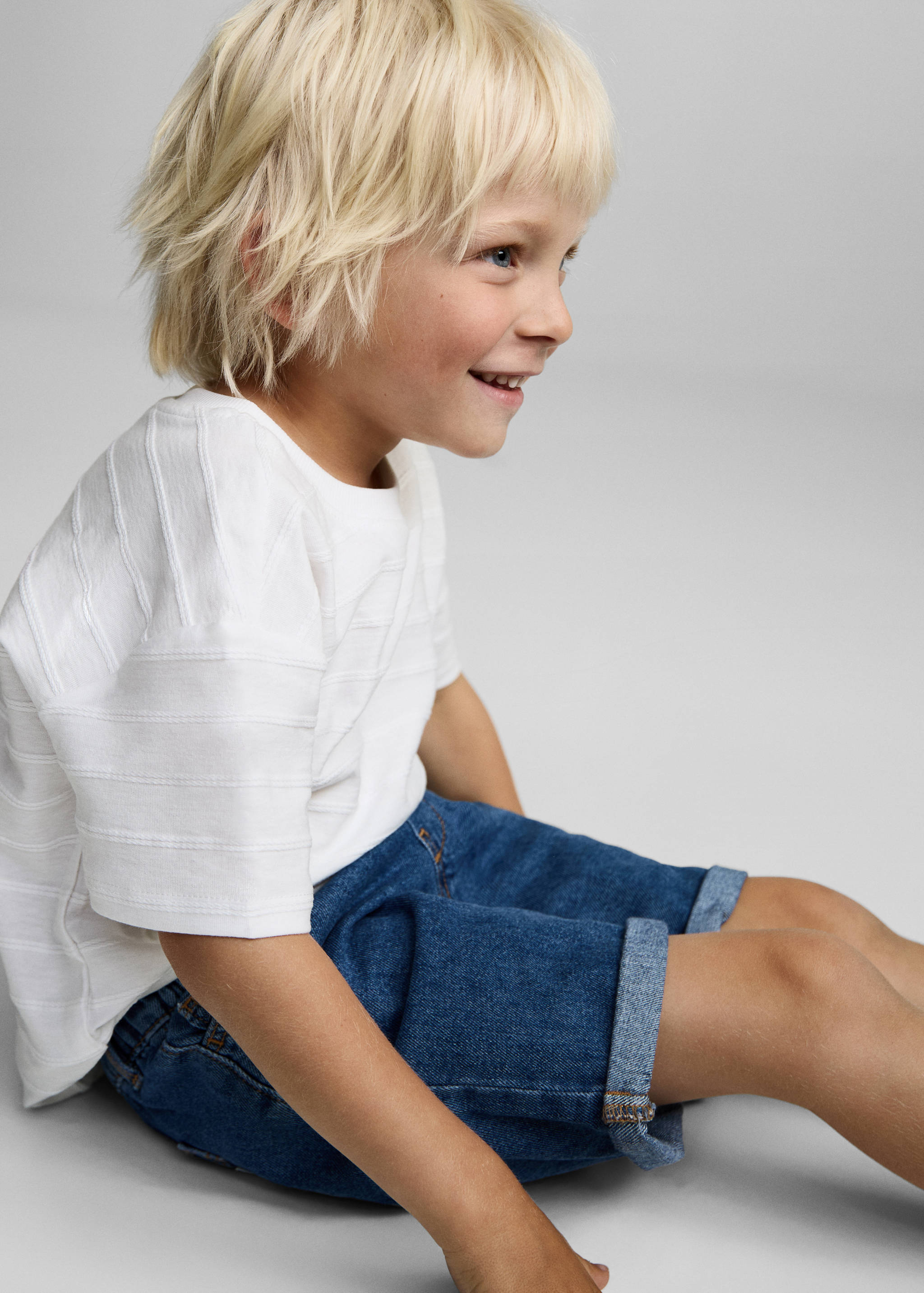 T-shirt coton rayures relief - Détail de l'article 2