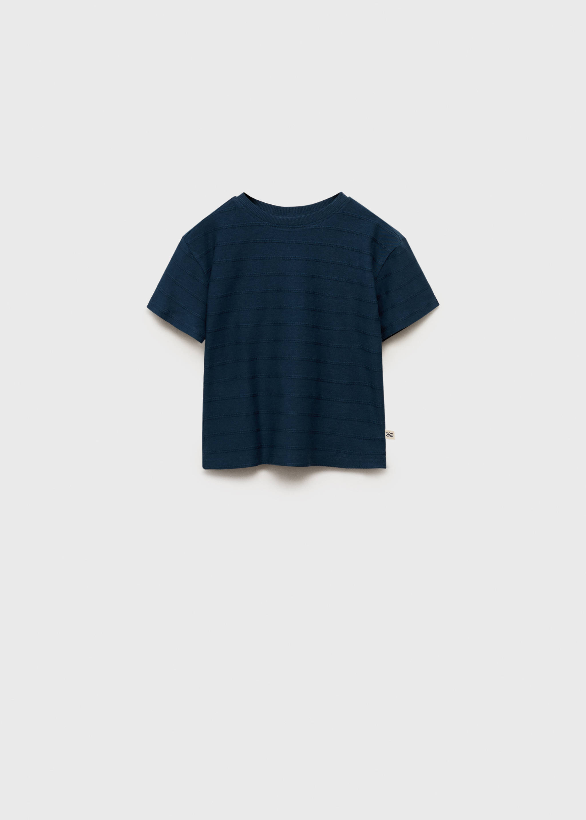 T-Shirt Baumwolle Streifen Relief - Artikel ohne Model