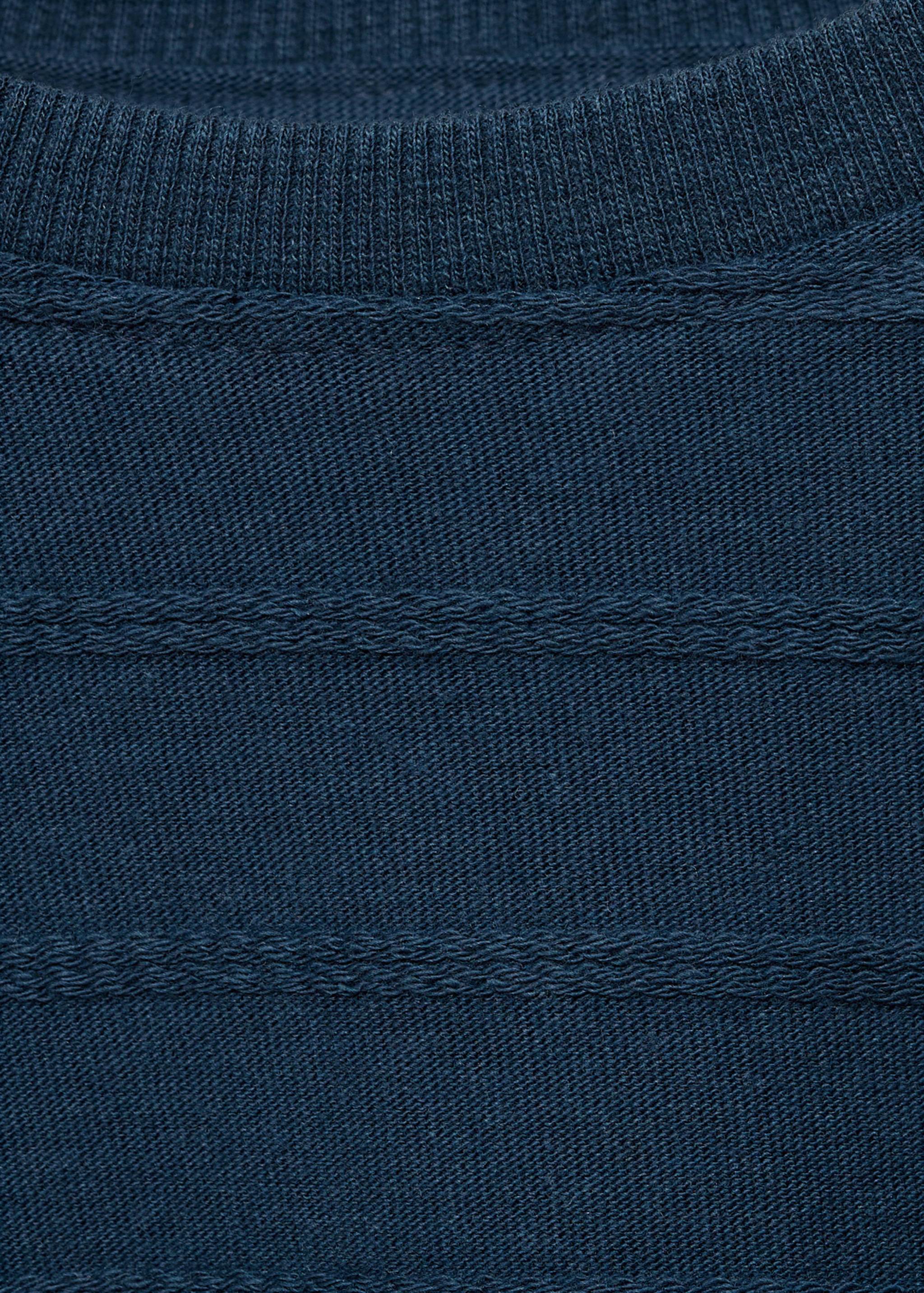 T-Shirt Baumwolle Streifen Relief - Detail des Artikels 0