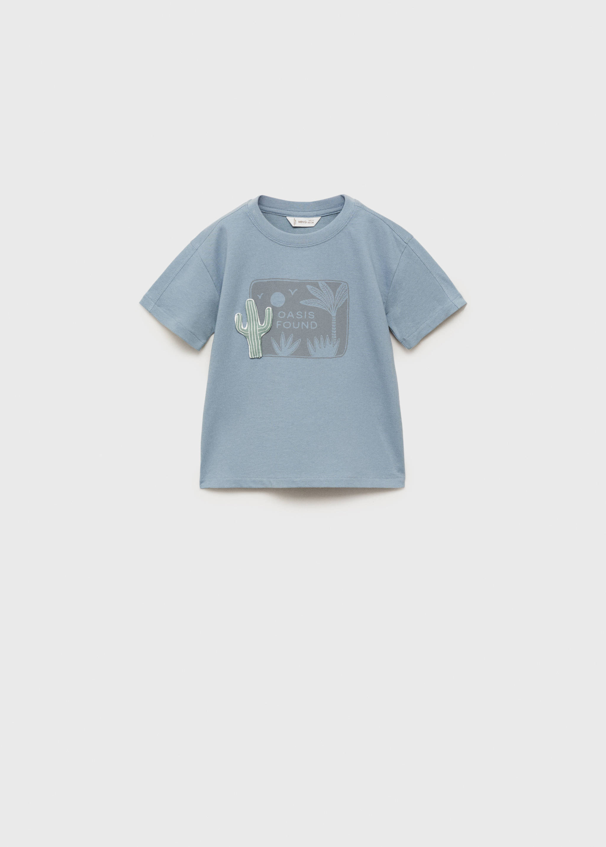 Camiseta algodón dibujo relieve - Artículo sin modelo