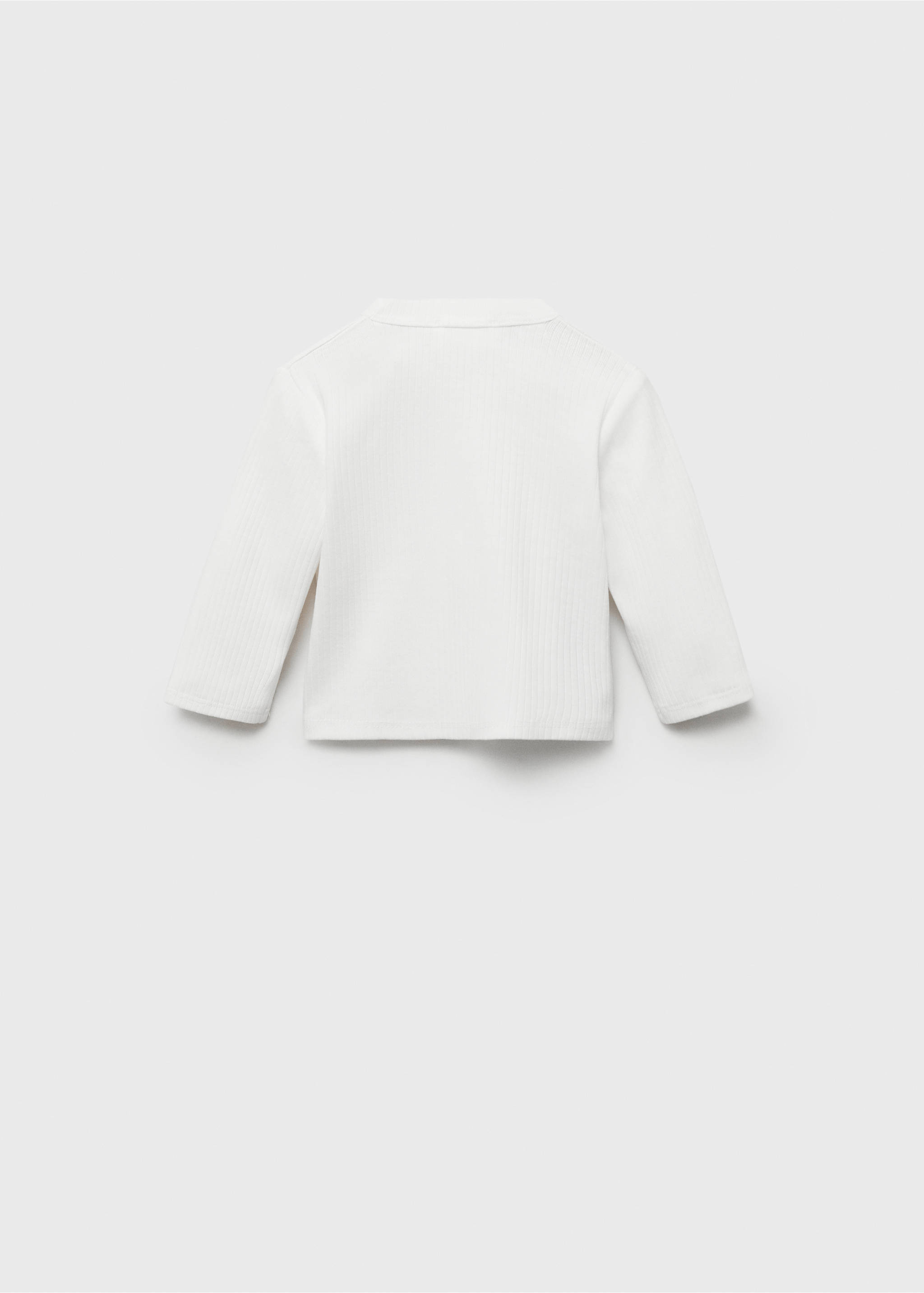 V-neck T-shirt - Reverse of the article, Off White. Ref: 87025973-00.