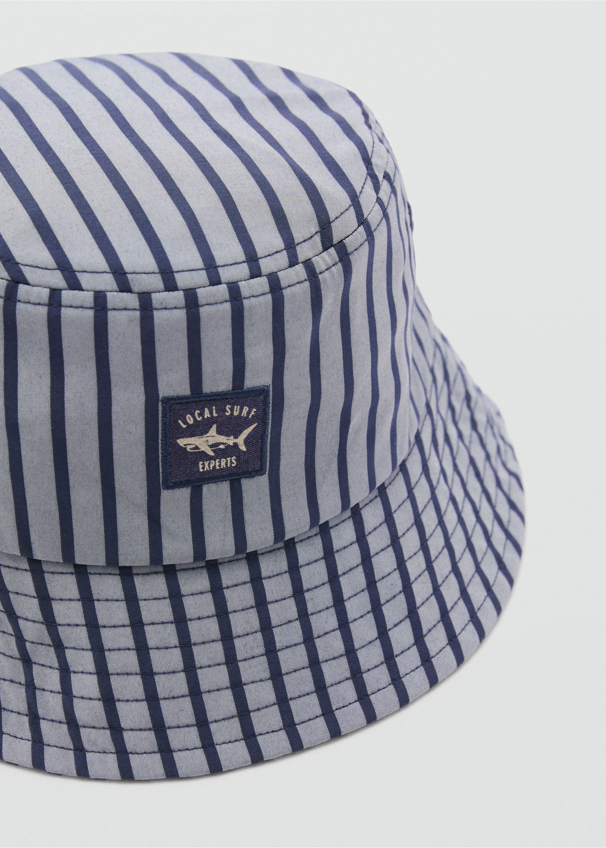 Striped bucket hat - Medium plane, Blue. Ref: 87025974-00.