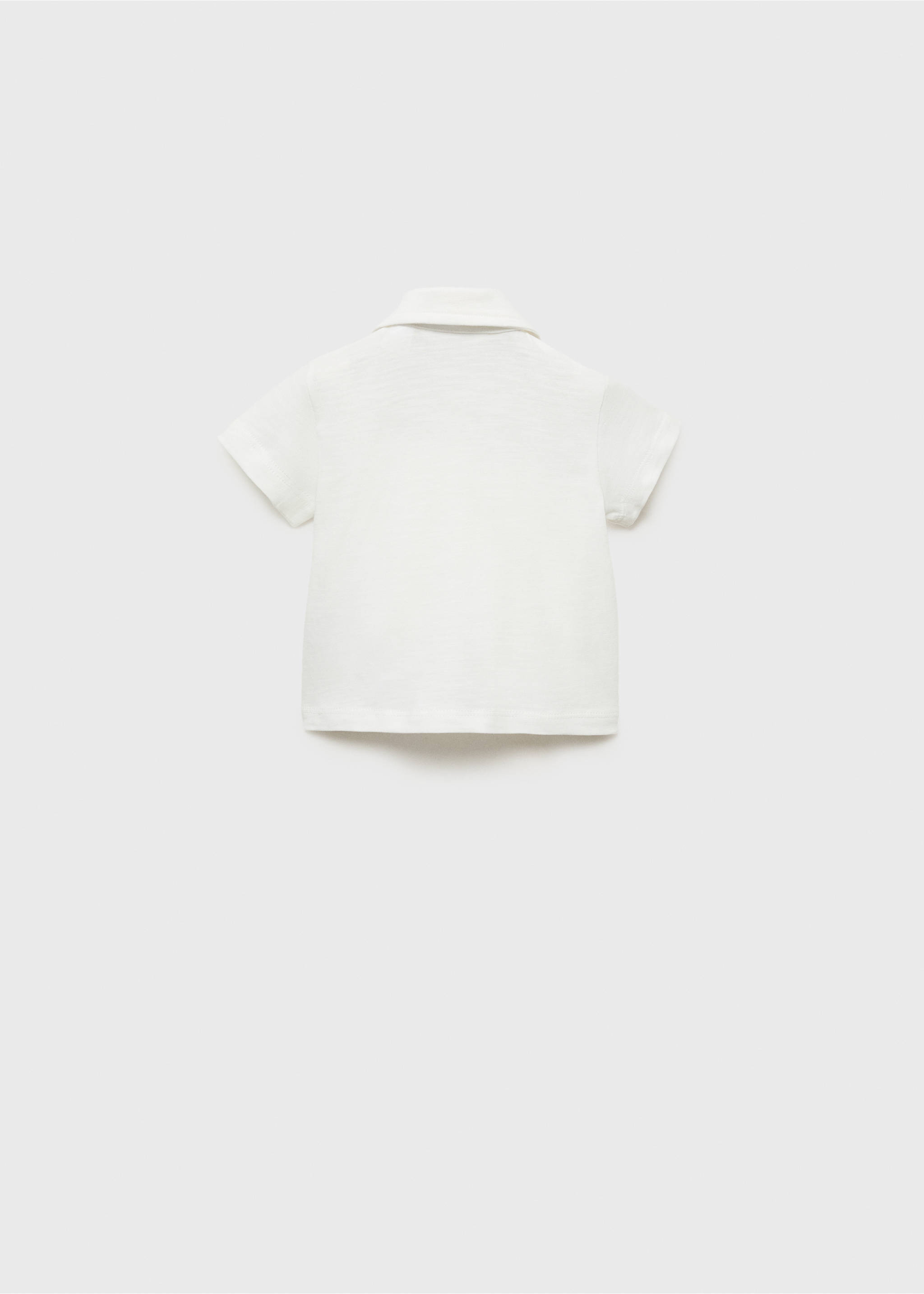 T-shirt style polo - Verso de l’article, Blanc cassé. Ref: 87025976-00.