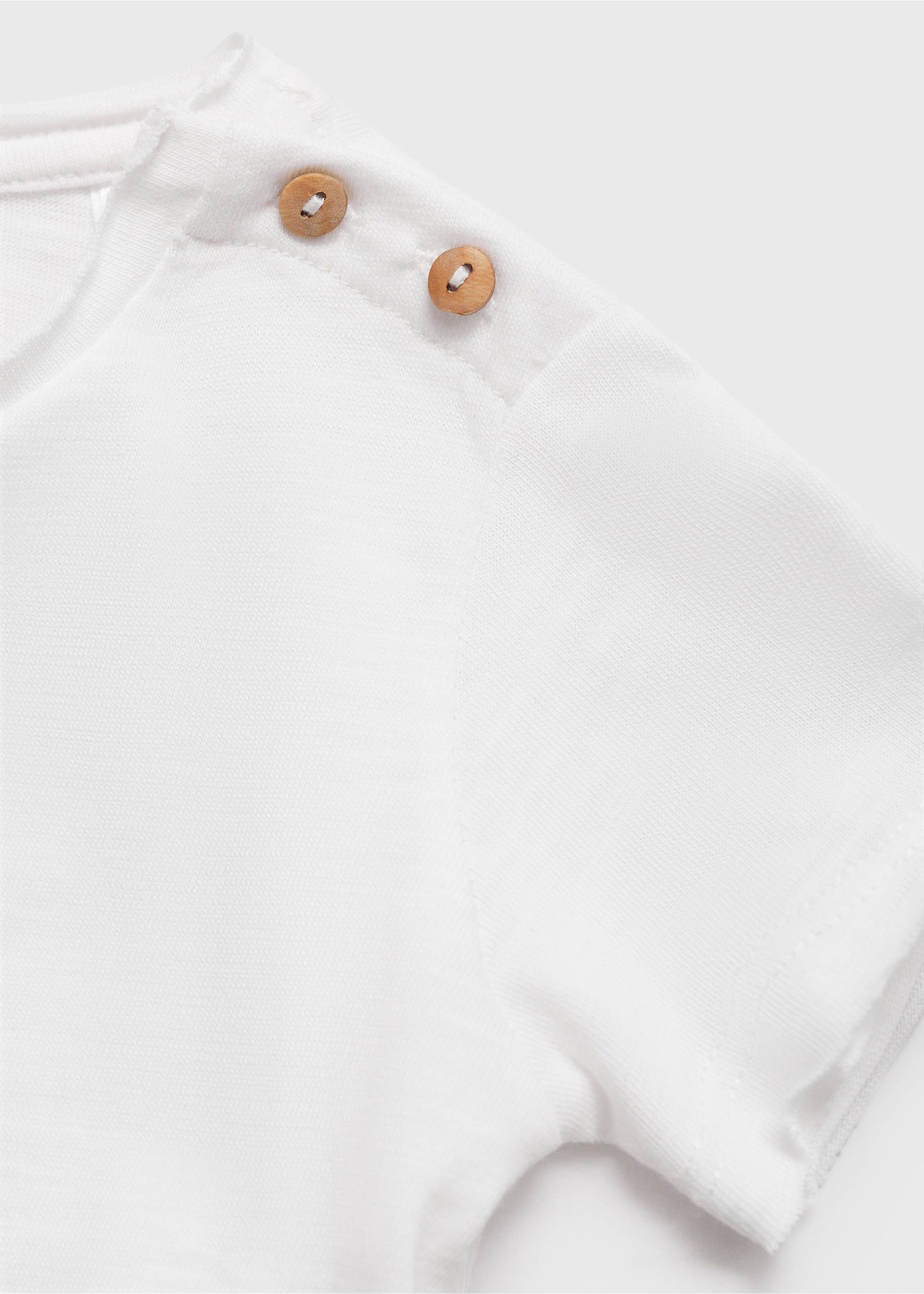 Baumwollshirt mit Knöpfen - Detail des Artikels 8, Weiß. Ref: 87025977-00.